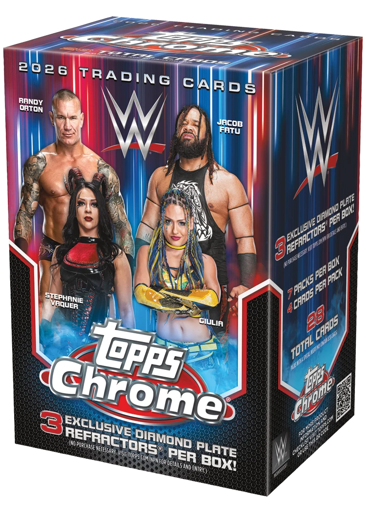 Sealed 2026 Topps Chrome WWE Blaster Box