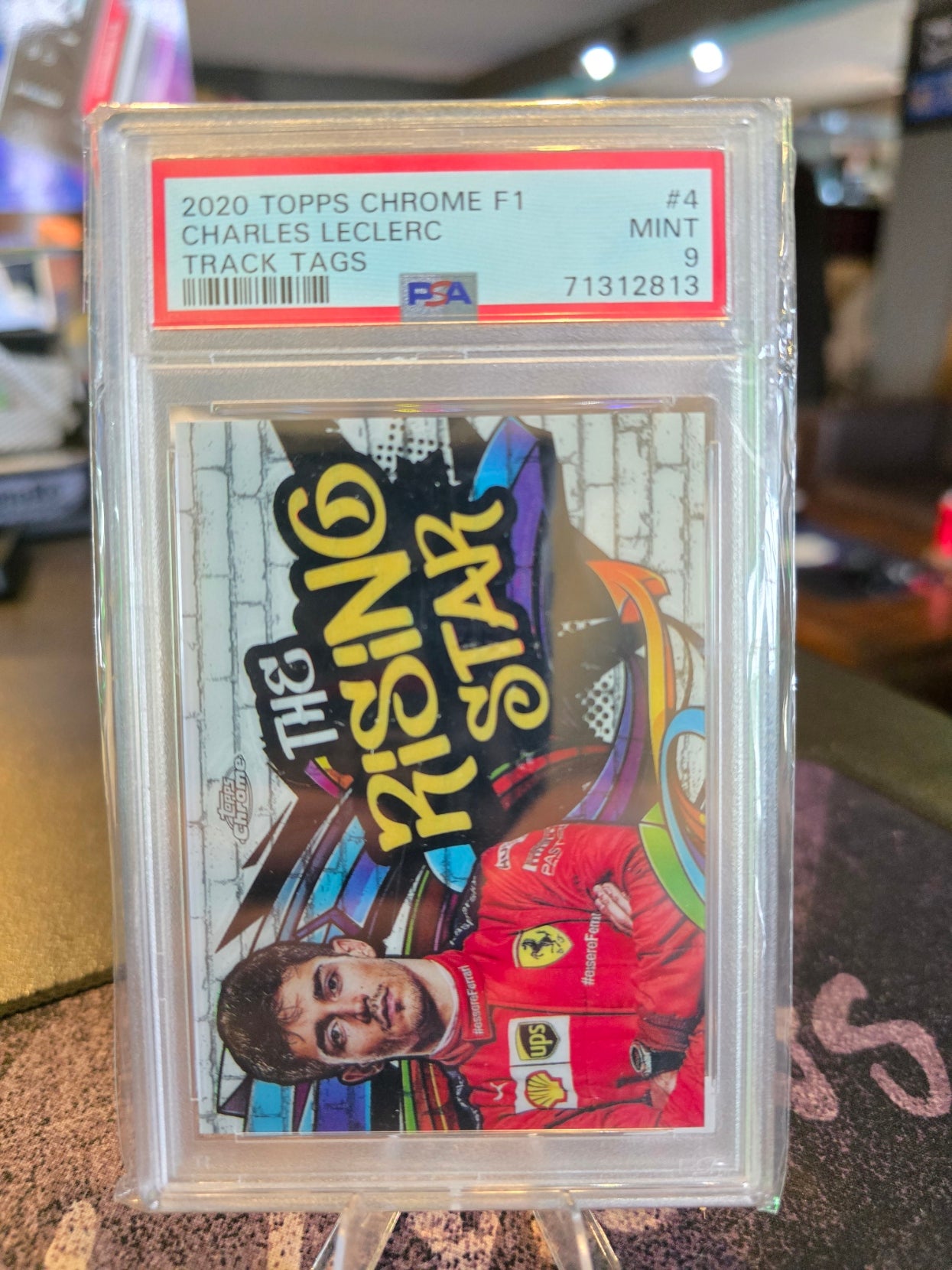 Topps Chrome Formula 1 2020 - Charles Leclerc - Ferrari - Track Tags - PSA 9