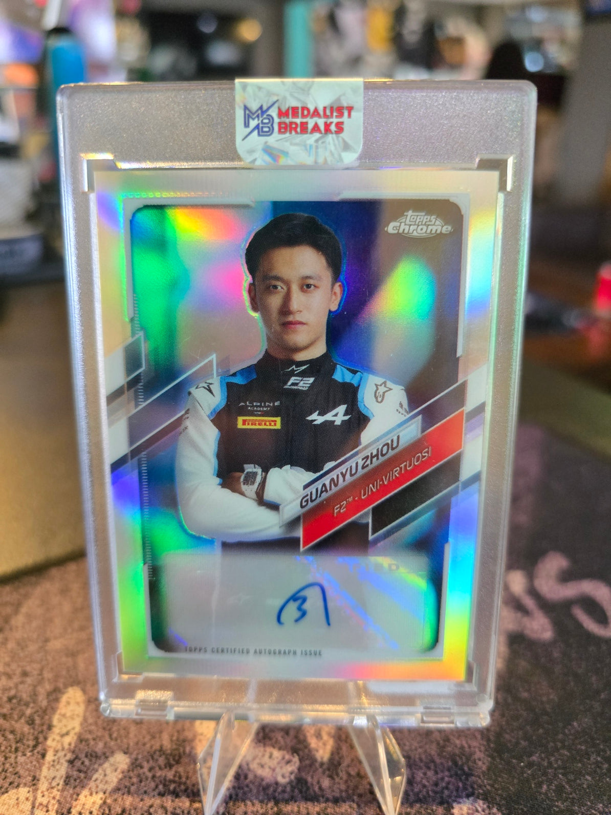 Topps Chrome Formula 1 2021 - Guanya Zhou - F2 Uni-Virtuosi - Auto 324/400