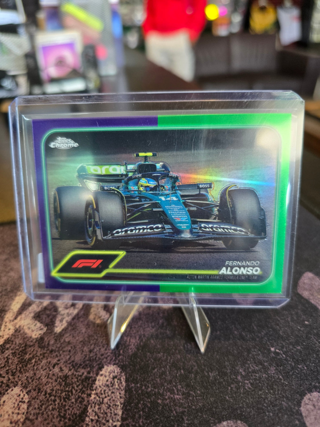 Topps Chrome Formula 1 2024 - Fernando Alonso 83 - Purple - Green