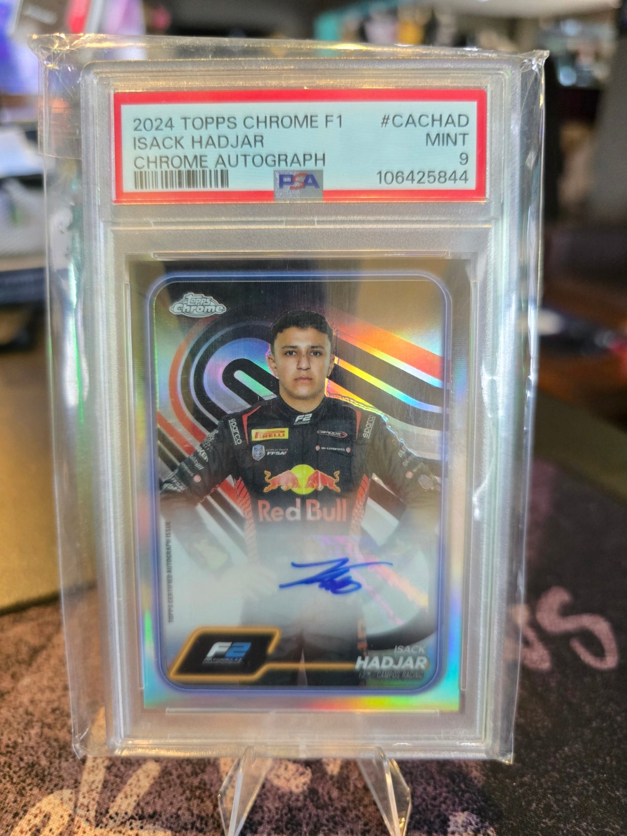 Topps Chrome Formula 1 2024 - Isack Hadjar - Redbull F2 - Auto - PSA 9