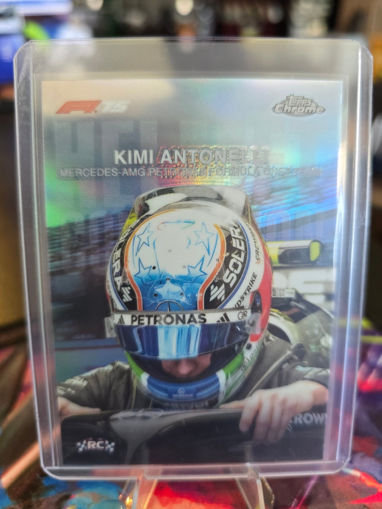 Topps Chrome Formula 1 2025 - Kimi Antonelli - Mercedes - Helmet Collection - RC - Rookie - HC-1