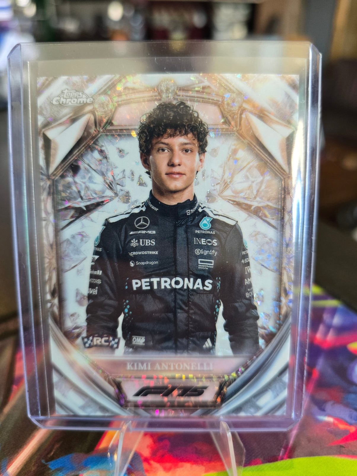 Topps Chrome Formula 1 2025 - Kimi Antonelli - RC- Rookie - Mercedes - Diamond 75th - D75-8
