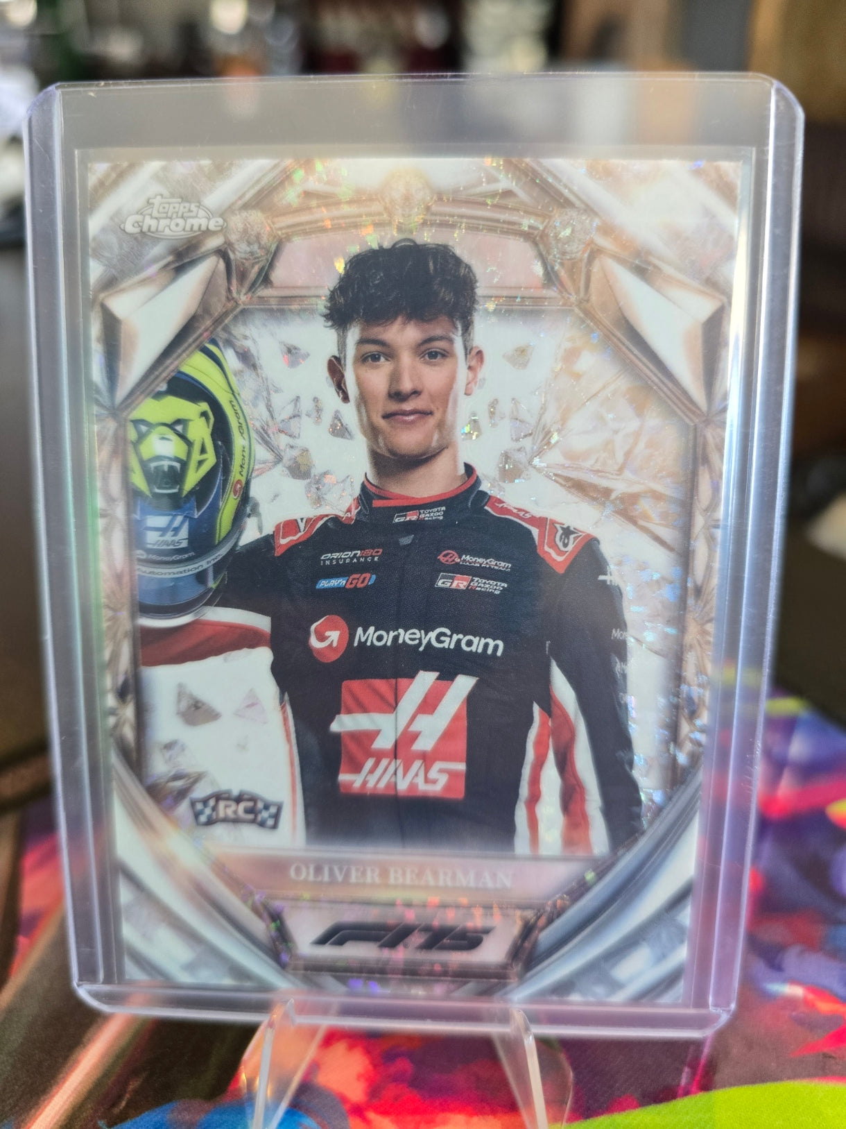 Topps Chrome Formula 1 2025 - Oliver Bearman - RC- Rookie - Haas - Diamond 75th - D75-14
