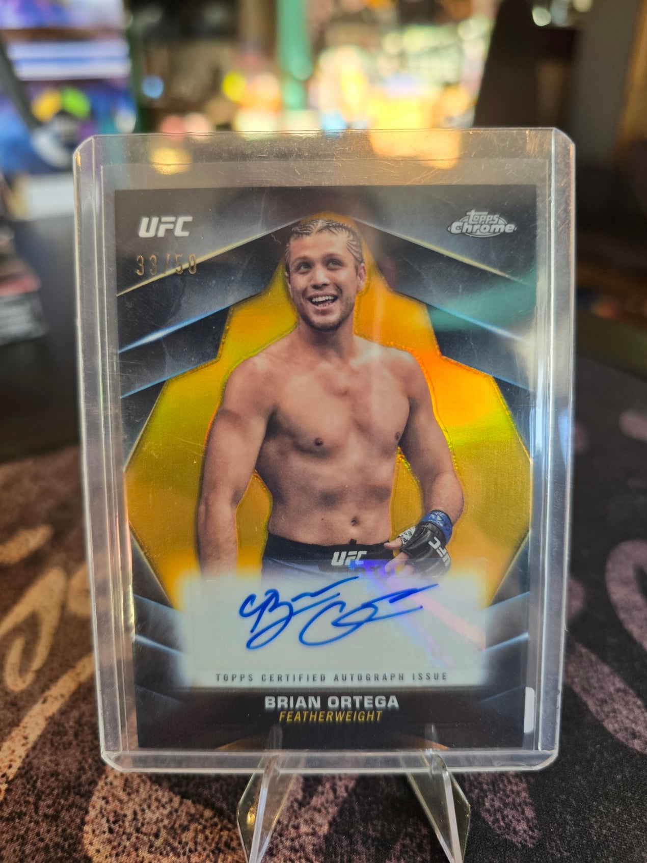 Topps Chrome UFC 2024 - Brian Ortega CVA-BOR - Veteran Auto 33/50