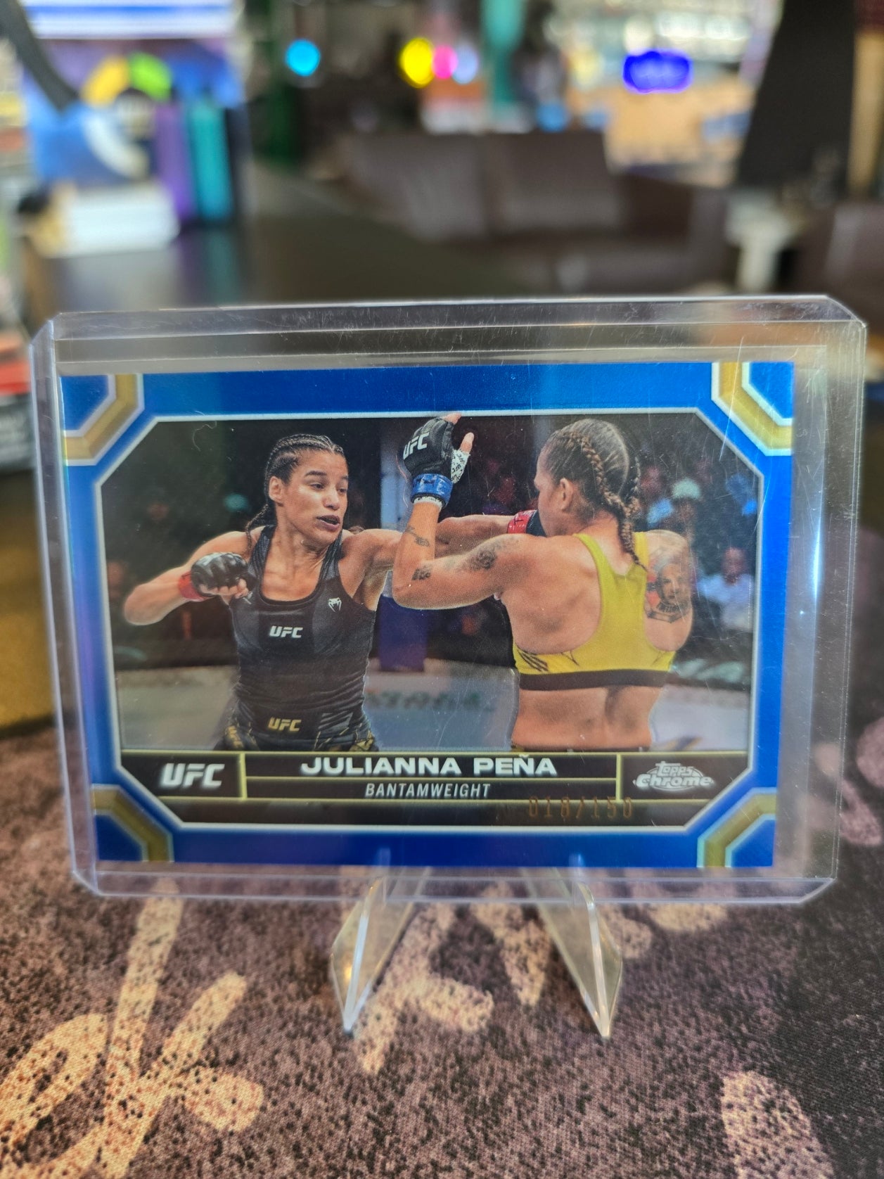 Topps Chrome UFC 2024 - Julianna Pena 102 - Blue 018/150