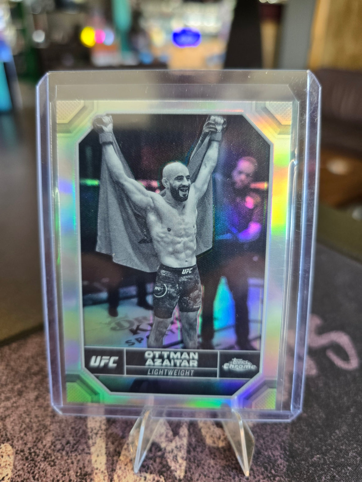 Topps Chrome UFC 2024 - Ottman Azaitar 109 - Sepia