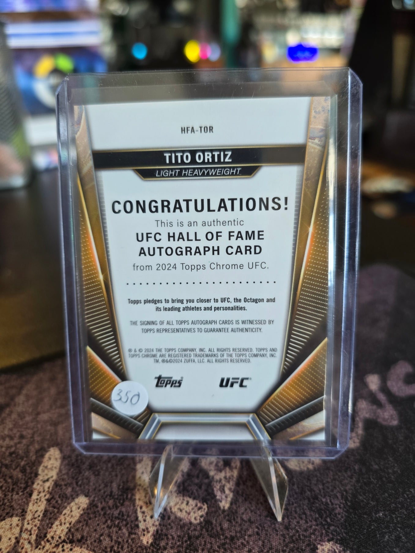 Topps Chrome UFC 2024 - Tito Ortiz HFA-TOR - Hall Of Fame Auto