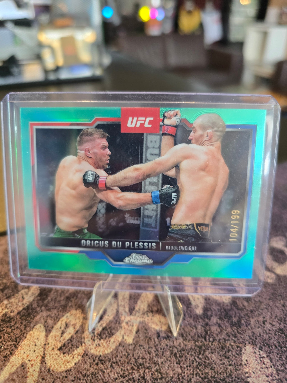 Topps Chrome UFC 2025 - Dricus Du Plessis 137 - Aqua 104/199