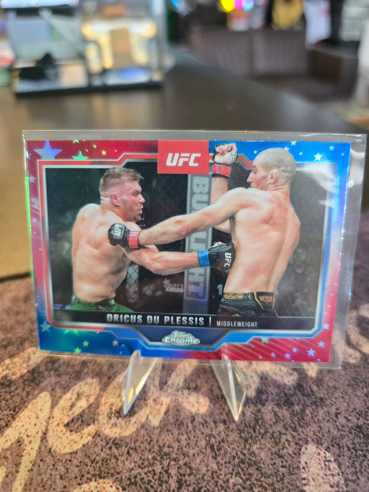 Topps Chrome UFC 2025 - Dricus Du Plessis 137 - Blue Red