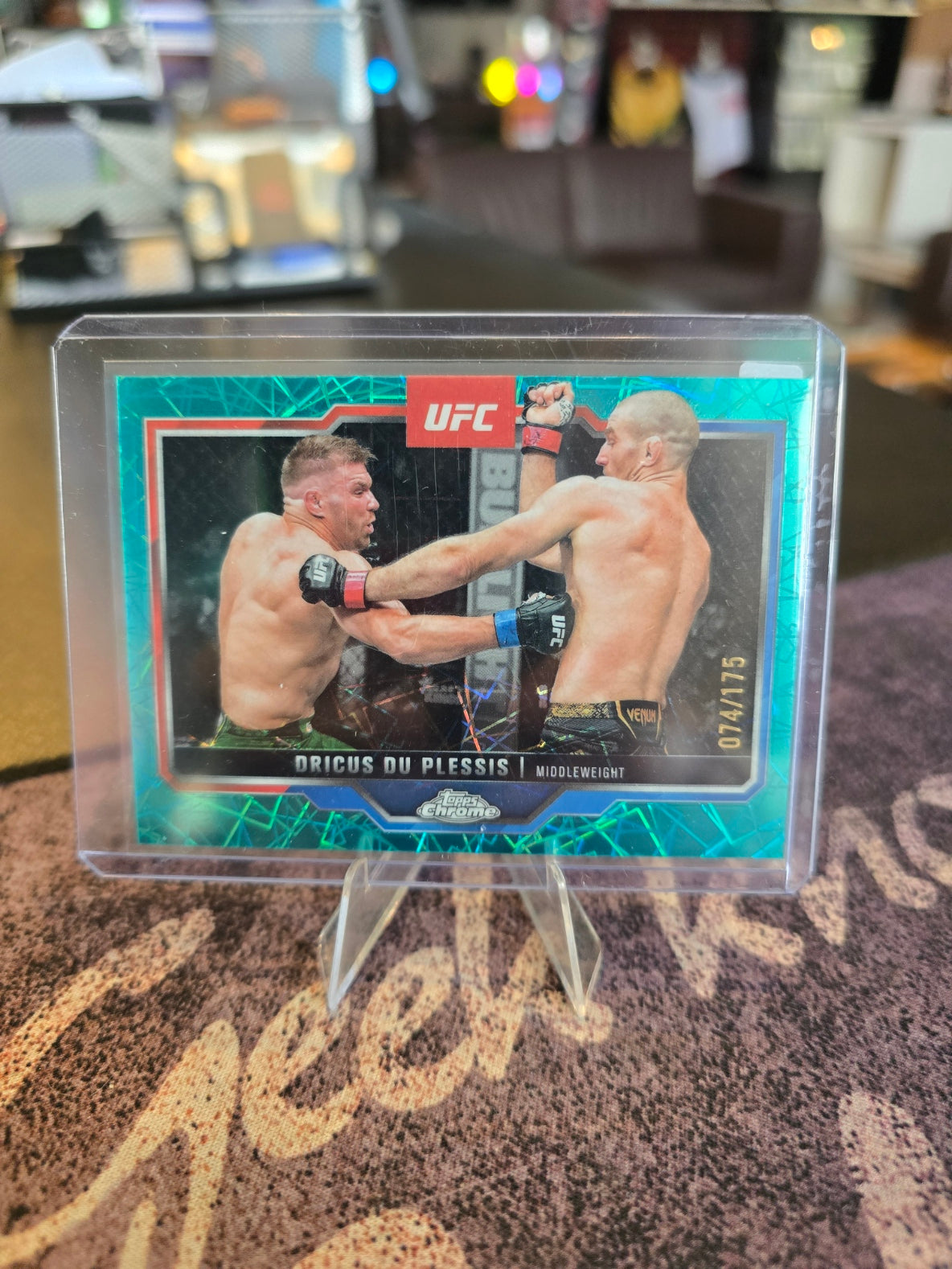 Topps Chrome UFC 2025 - Dricus Du Plessis 137 - Teal Lazer 074/175