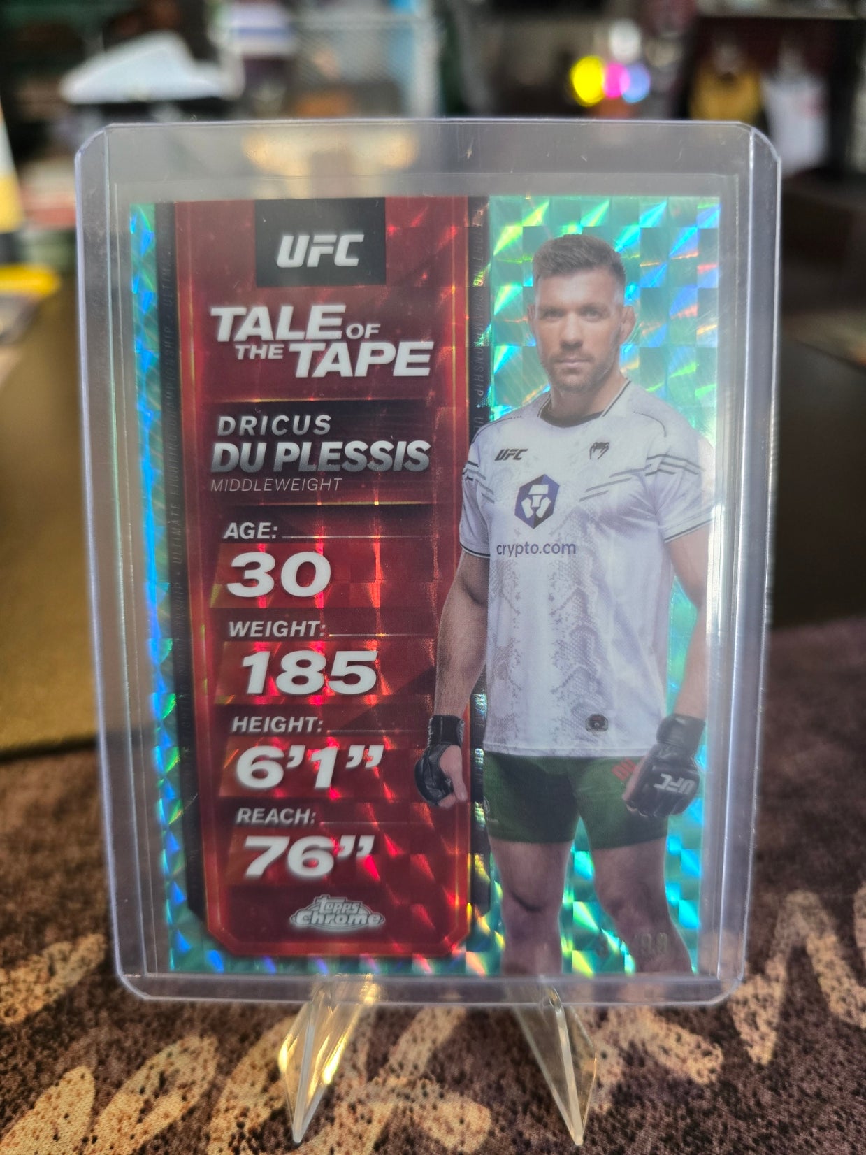 Topps Chrome UFC 2025 - Dricus Du Plessis TTT-6 - Tale Of The Tape 37/99