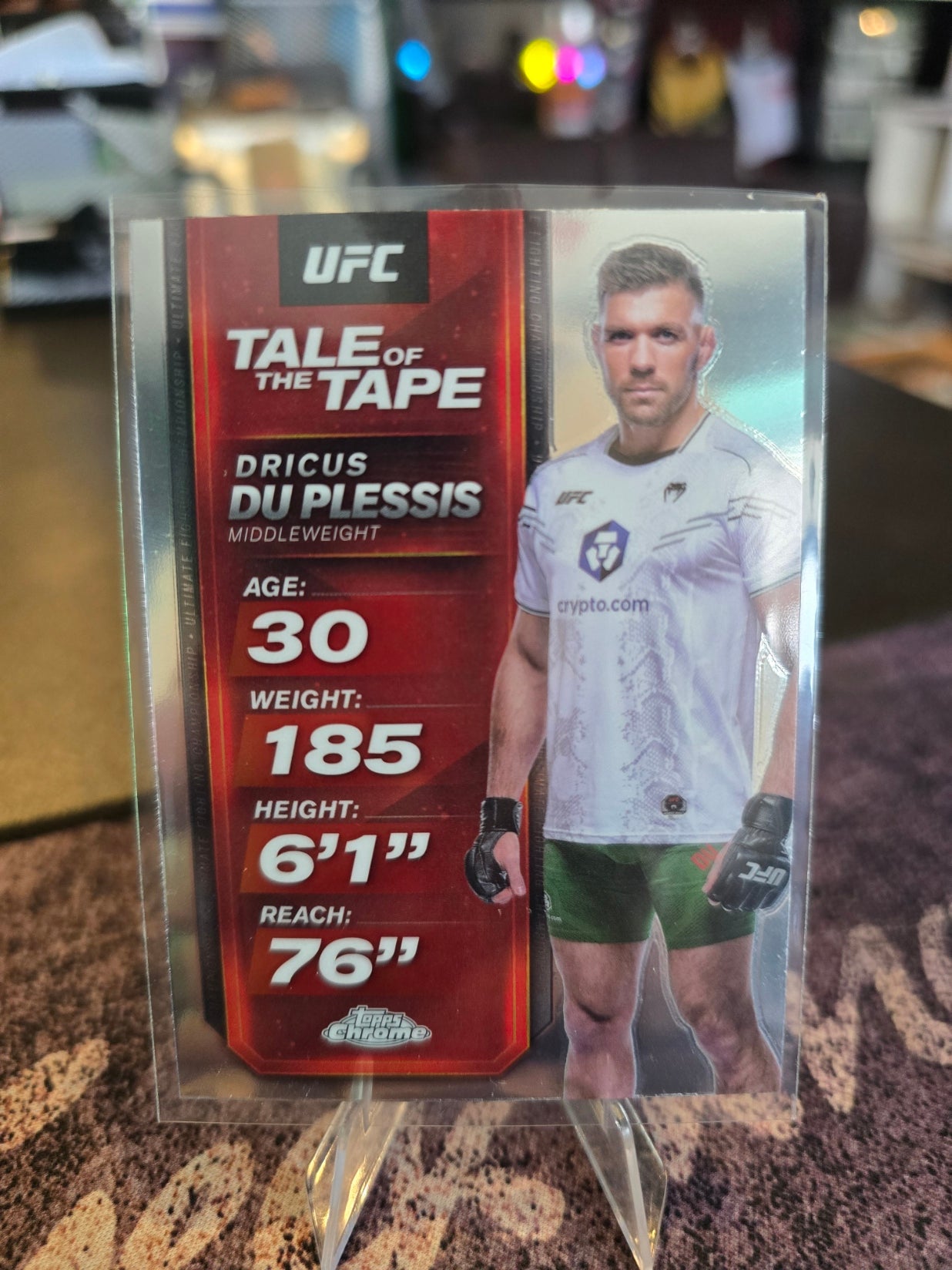 Topps Chrome UFC 2025 - Dricus Du Plessis TTT-6 - Tale Of The Tape Base