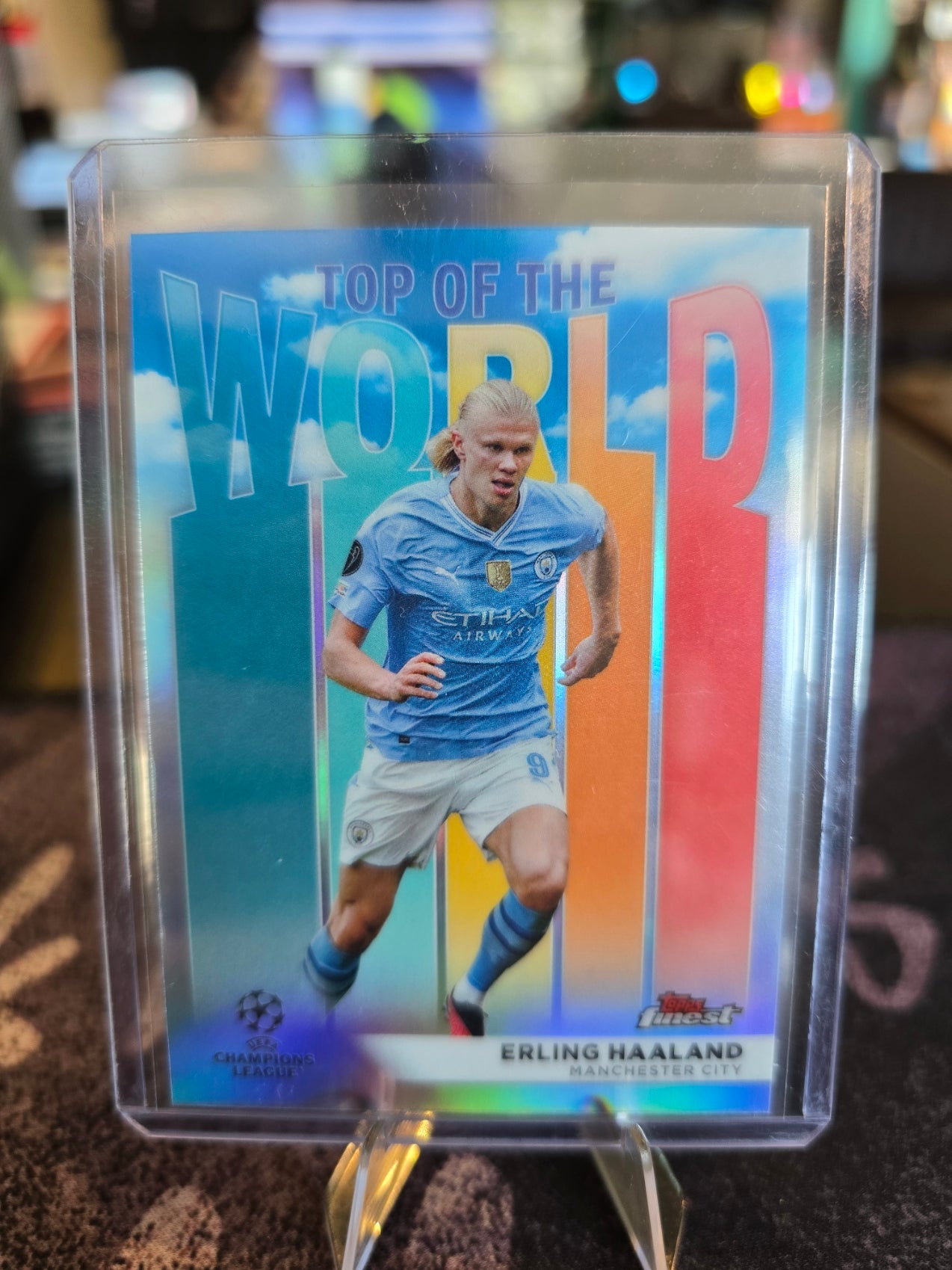 Topps Finest 2024 - Erling Haaland TW-3 - Manchester City - Top of the World Insert