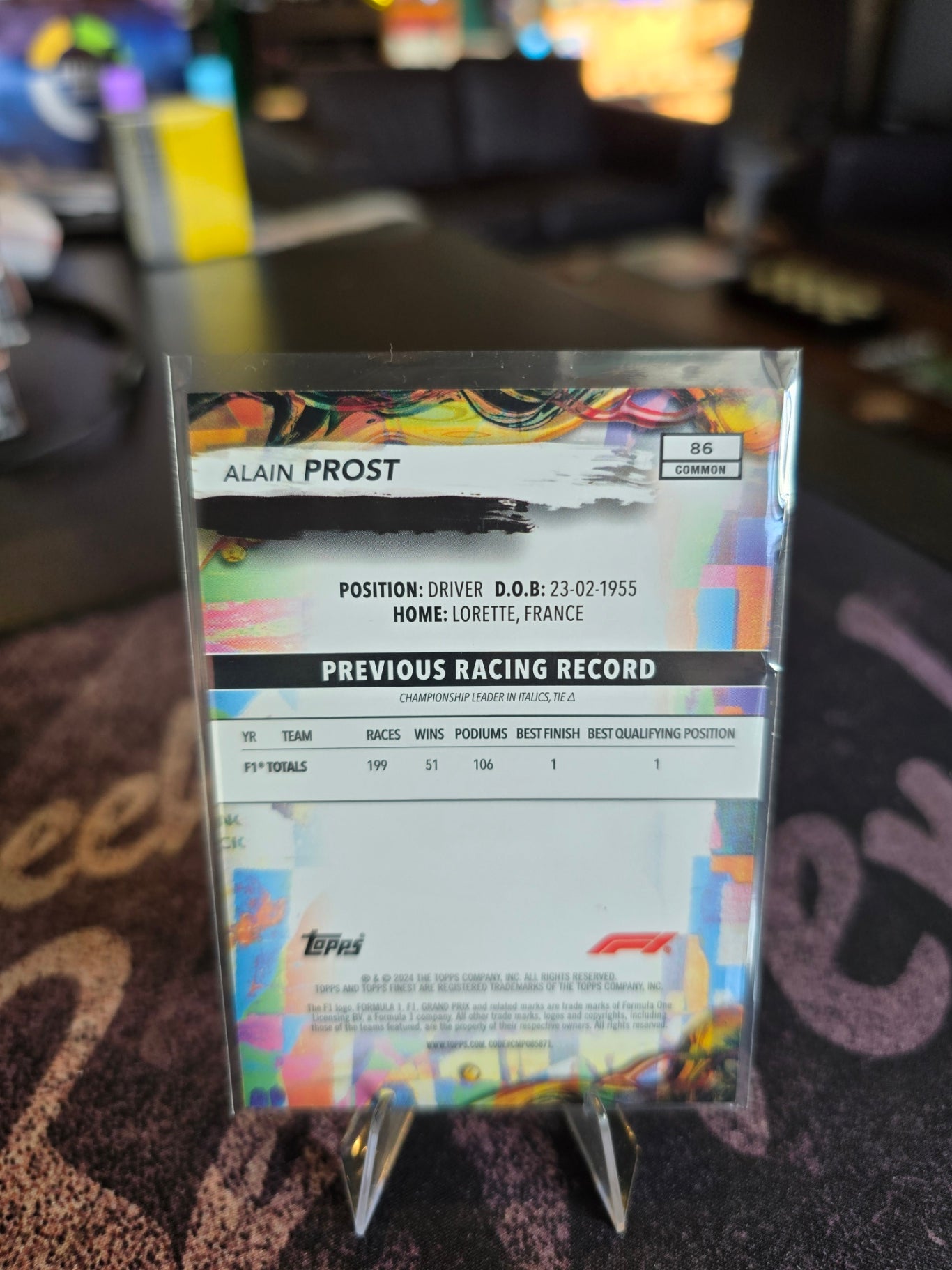 Topps Finest 2024 Formula 1 - Alain Prost - Common (86)