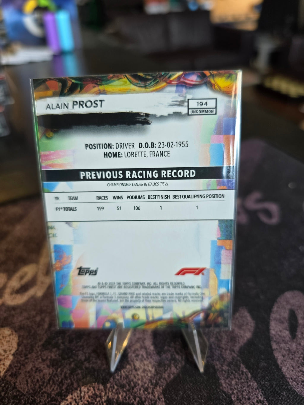 Topps Finest 2024 Formula 1 - Alain Prost - Uncommon (194)