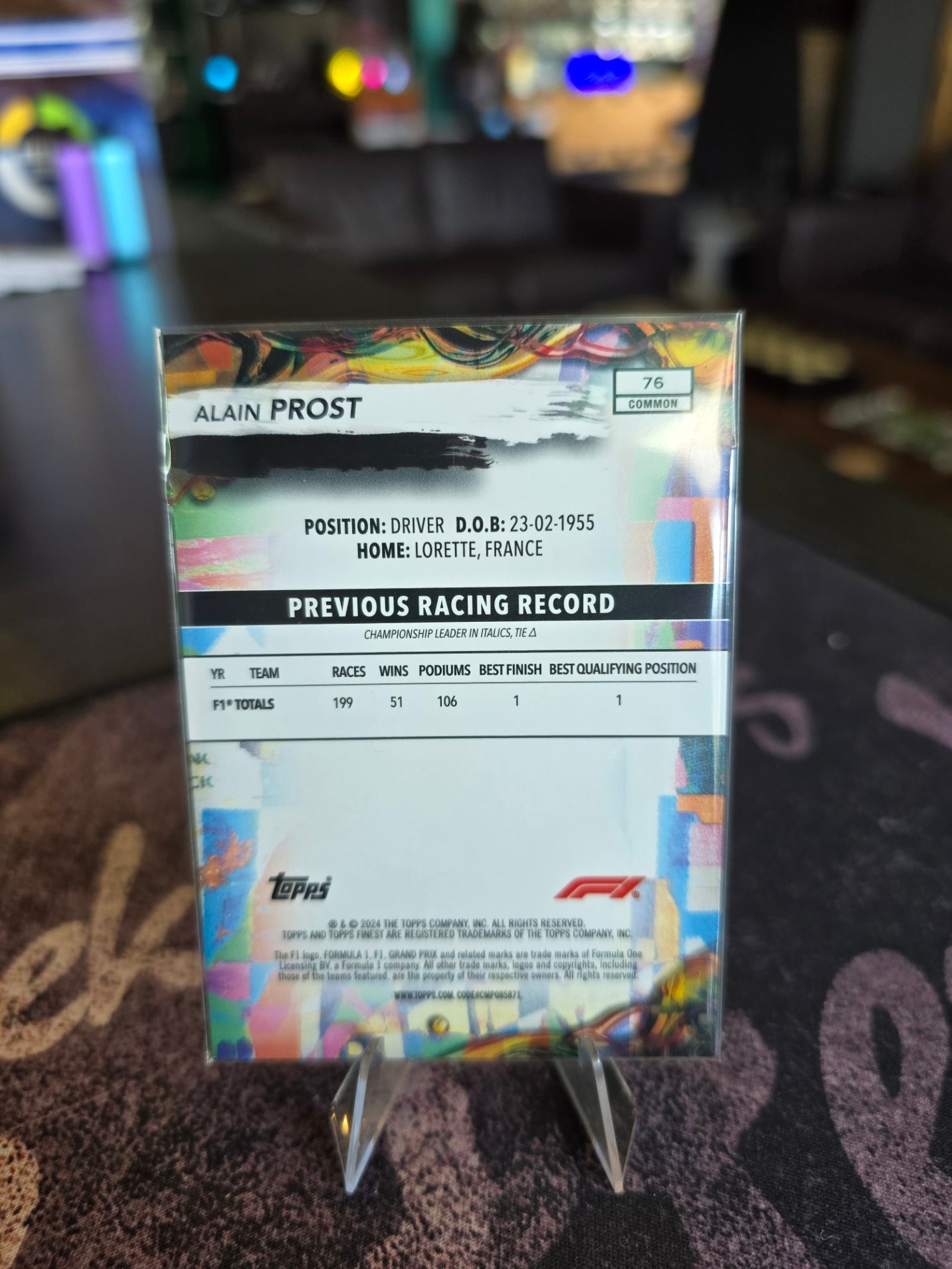 Topps Finest 2024 Formula 1 - Alain Prost - Common (76)