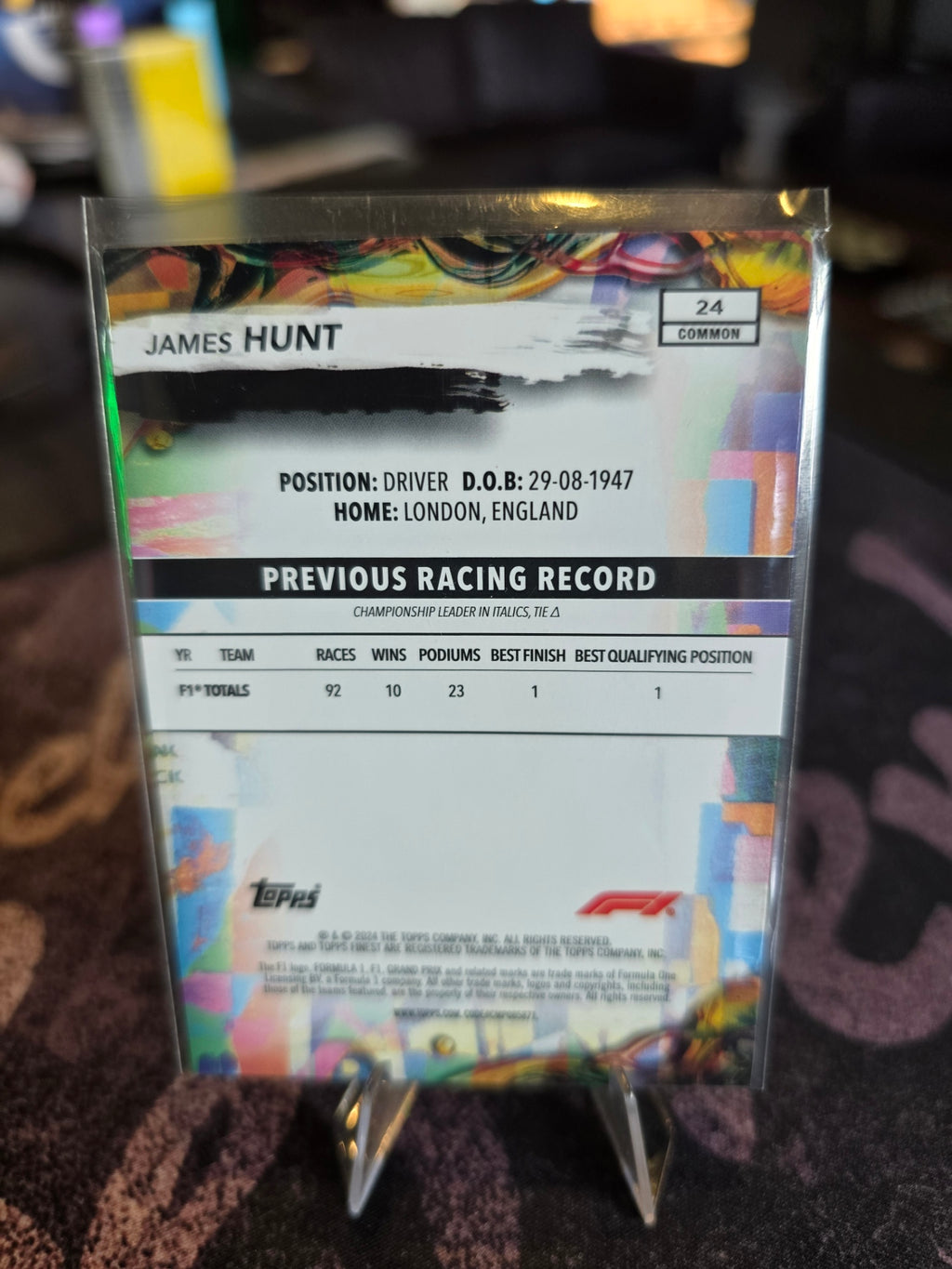 Topps Finest 2024 Formula 1 - James Hunt - Common (24)
