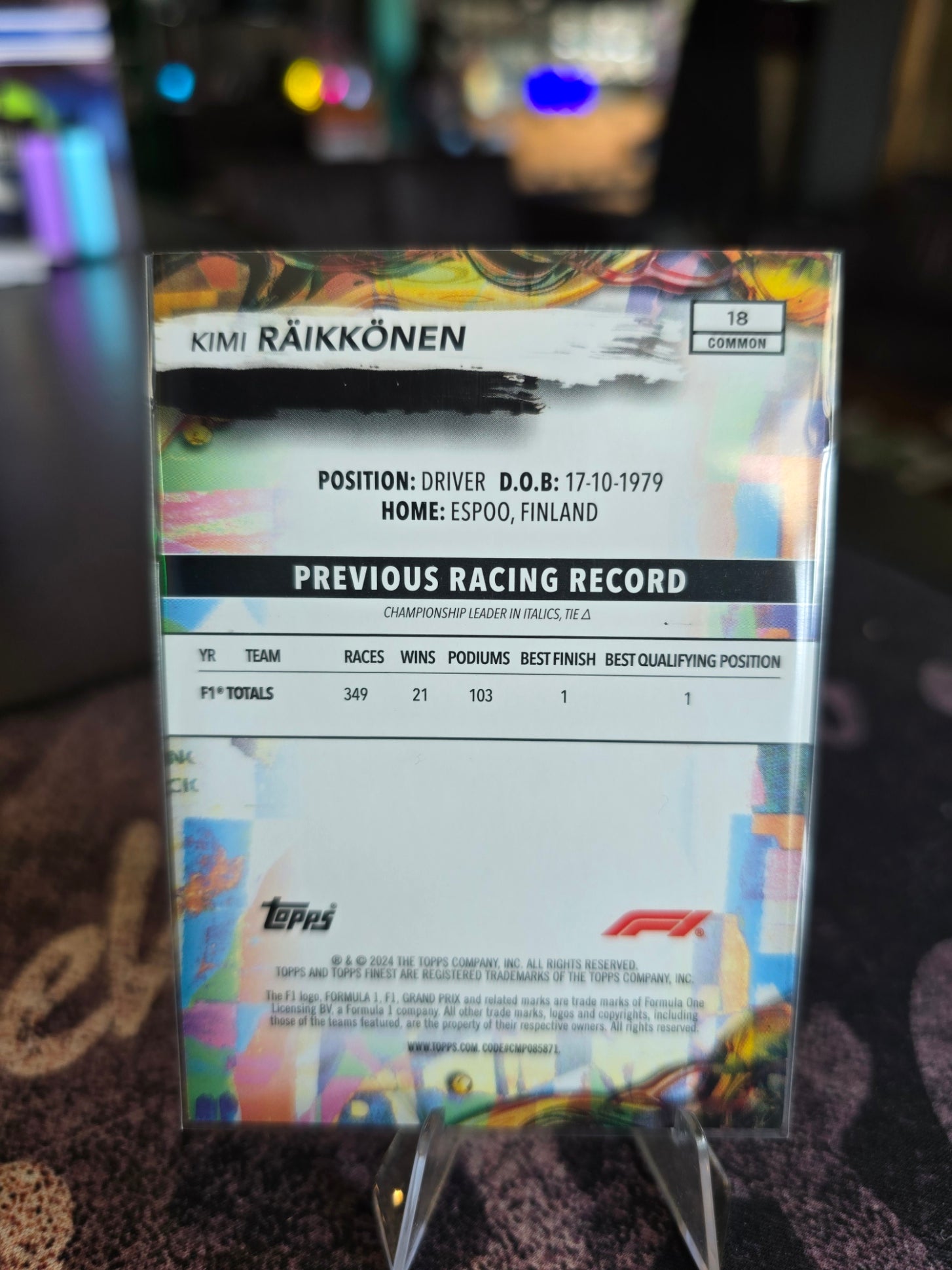 Topps Finest 2024 Formula 1 - Kimi Raikkonen - Common (18)