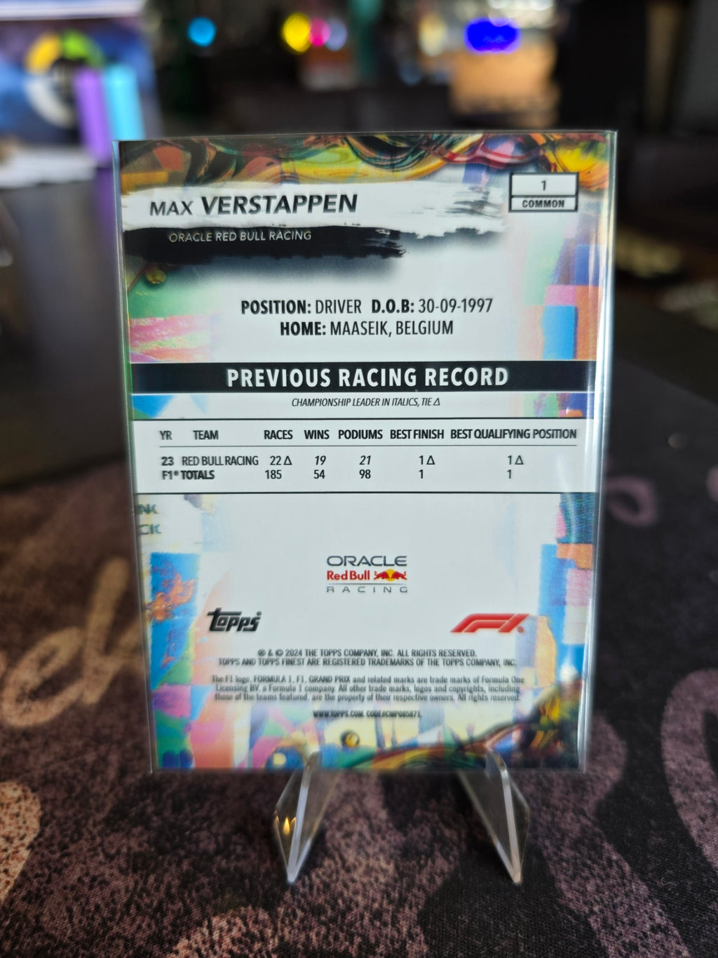 Topps Finest 2024 Formula 1 - Max Verstappen - Common (1)