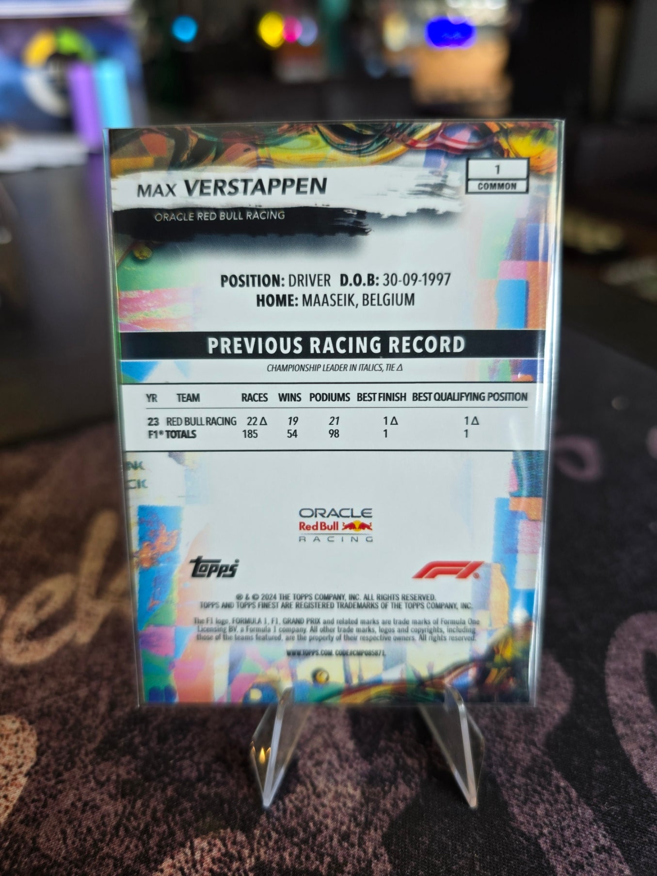 Topps Finest 2024 Formula 1 - Max Verstappen - Common (1)