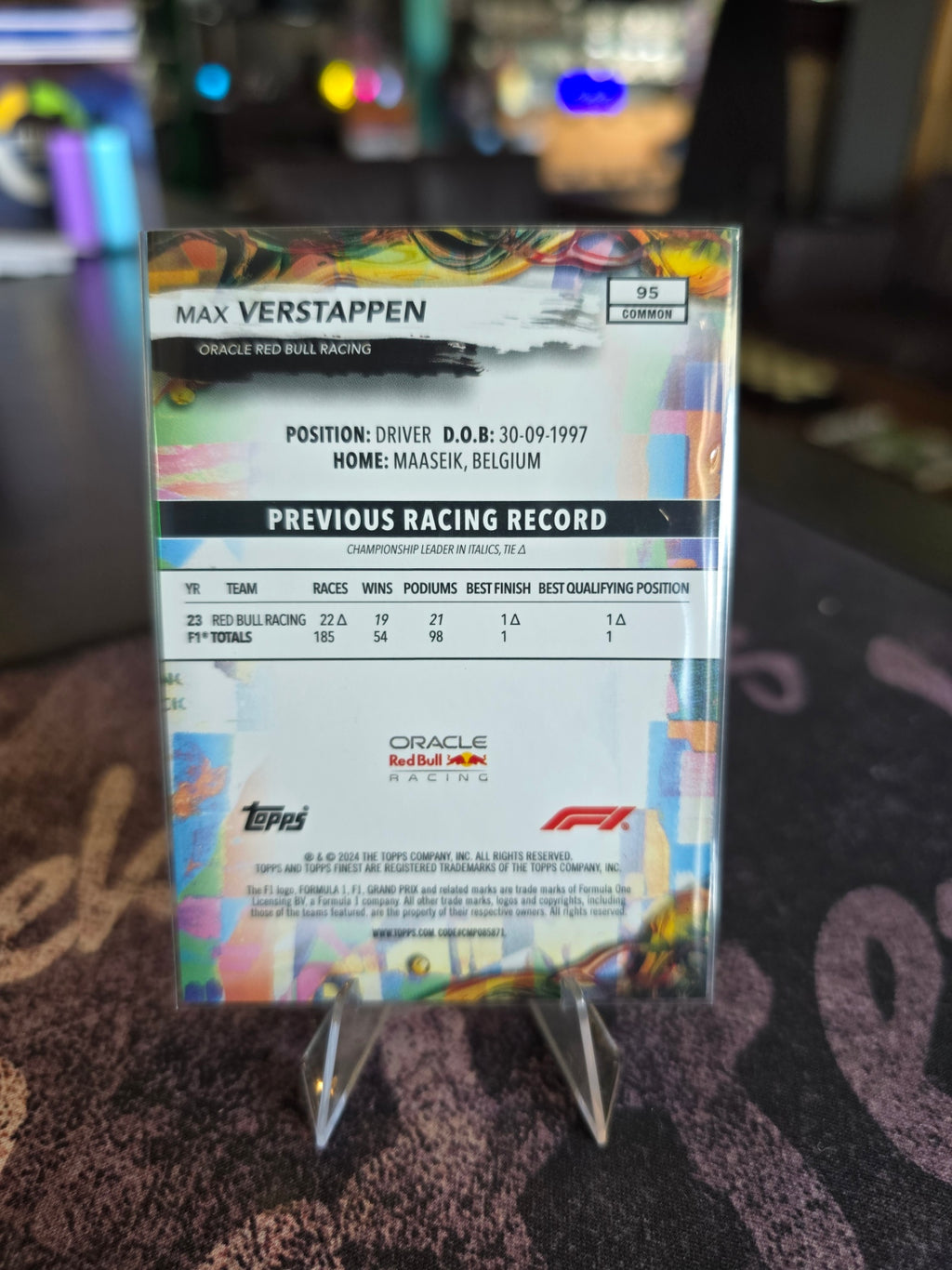Topps Finest 2024 Formula 1 - Max Verstappen - Common (95)