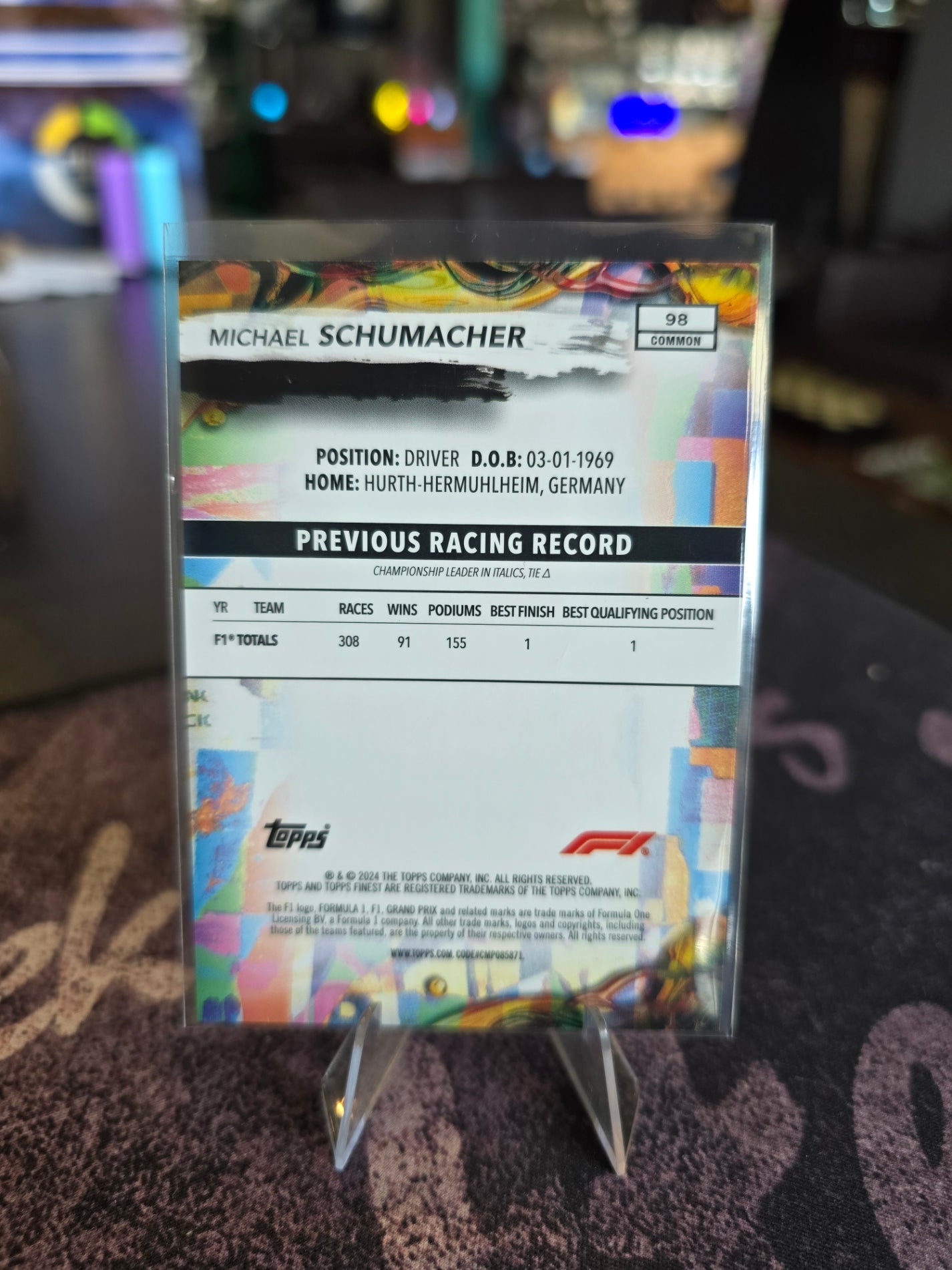 Topps Finest 2024 Formula 1 - Michael Schumacher - Common (191)