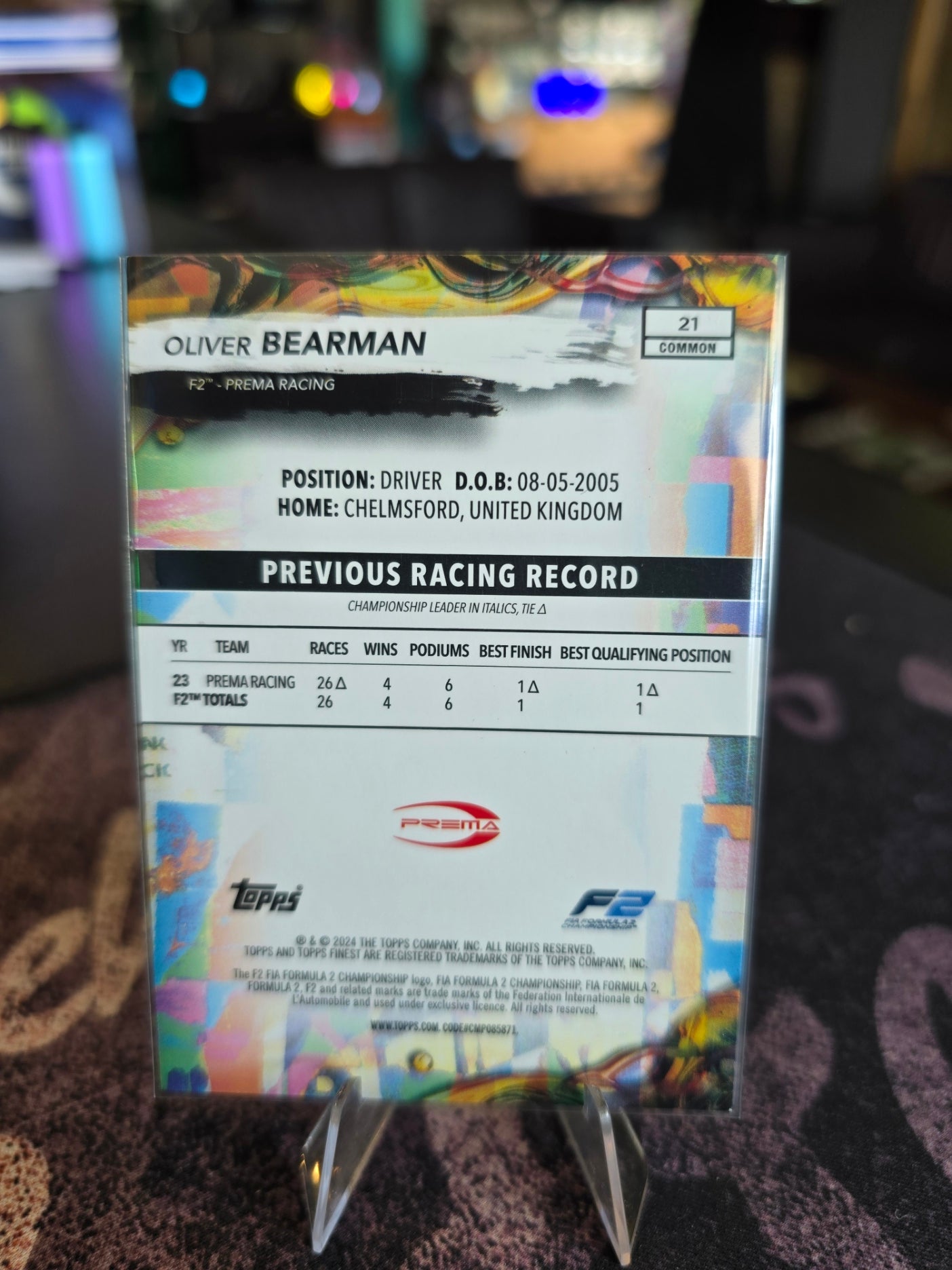 Topps Finest 2024 Formula 1 - Oliver Bearman - Common (21)