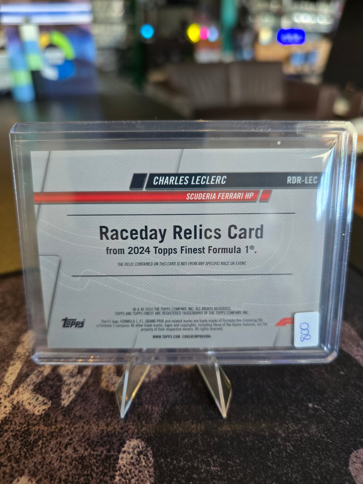 Topps Finest Formula 1 2024 - Charles Leclerc RDR-LEC - Race Day Relic 57/99