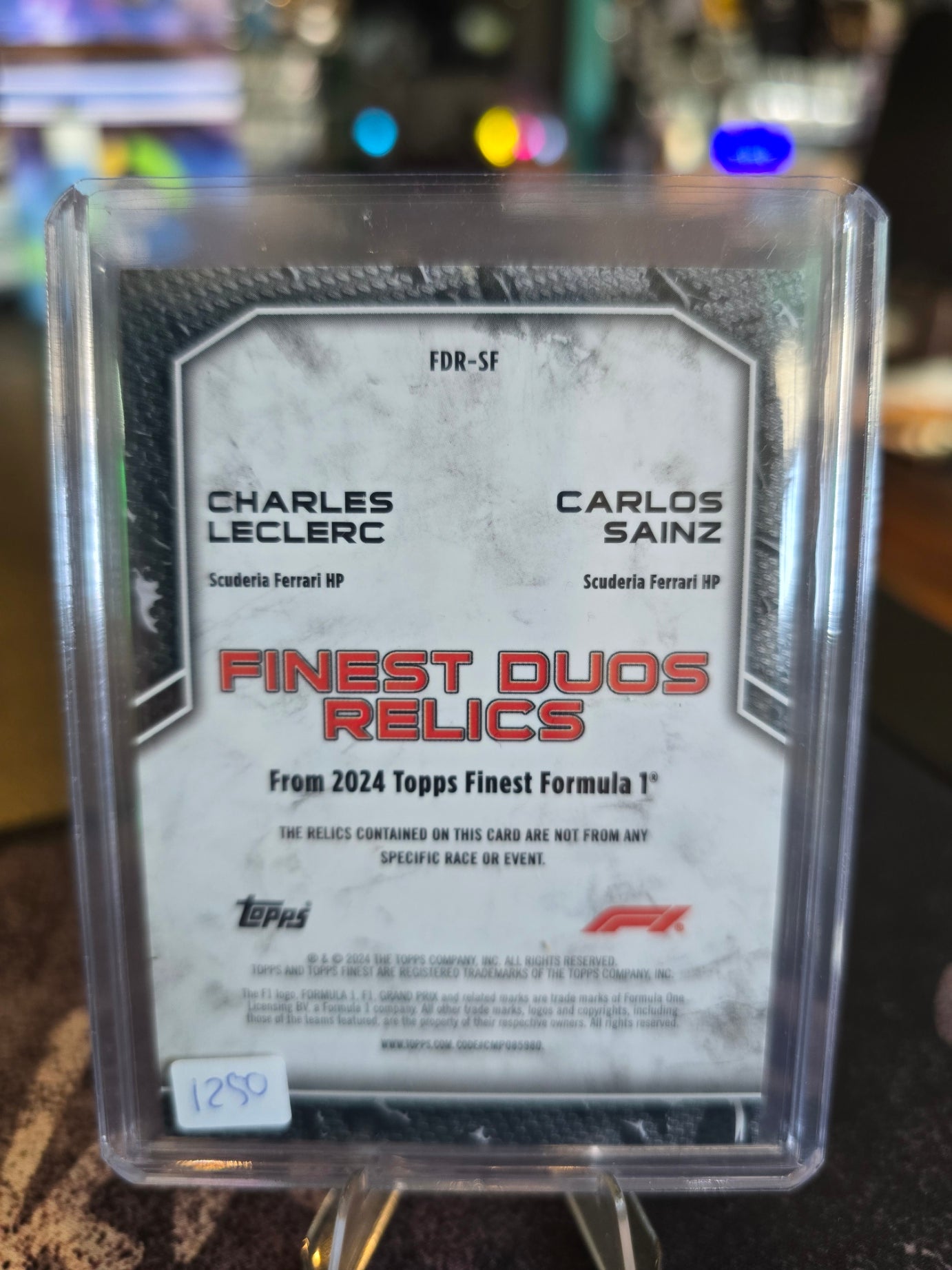 Topps Finest Formula 1 2024 - Charles Leclerc, Carlos Sainz FDR-SF - Finest Duos Relics 13/50
