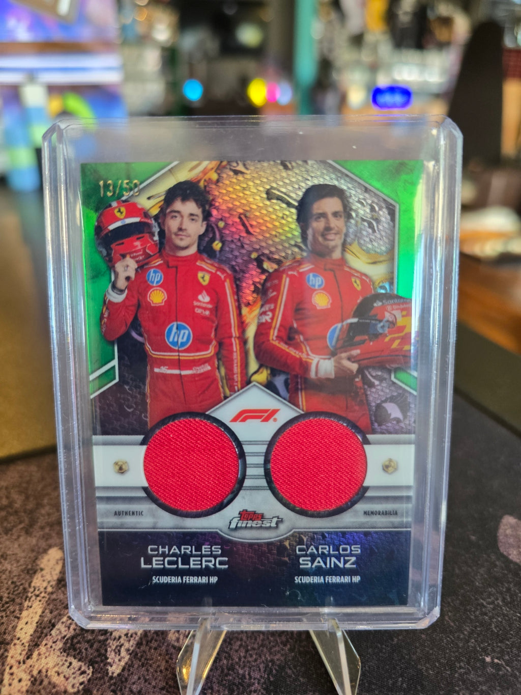 Topps Finest Formula 1 2024 - Charles Leclerc, Carlos Sainz FDR-SF - Finest Duos Relics 13/50
