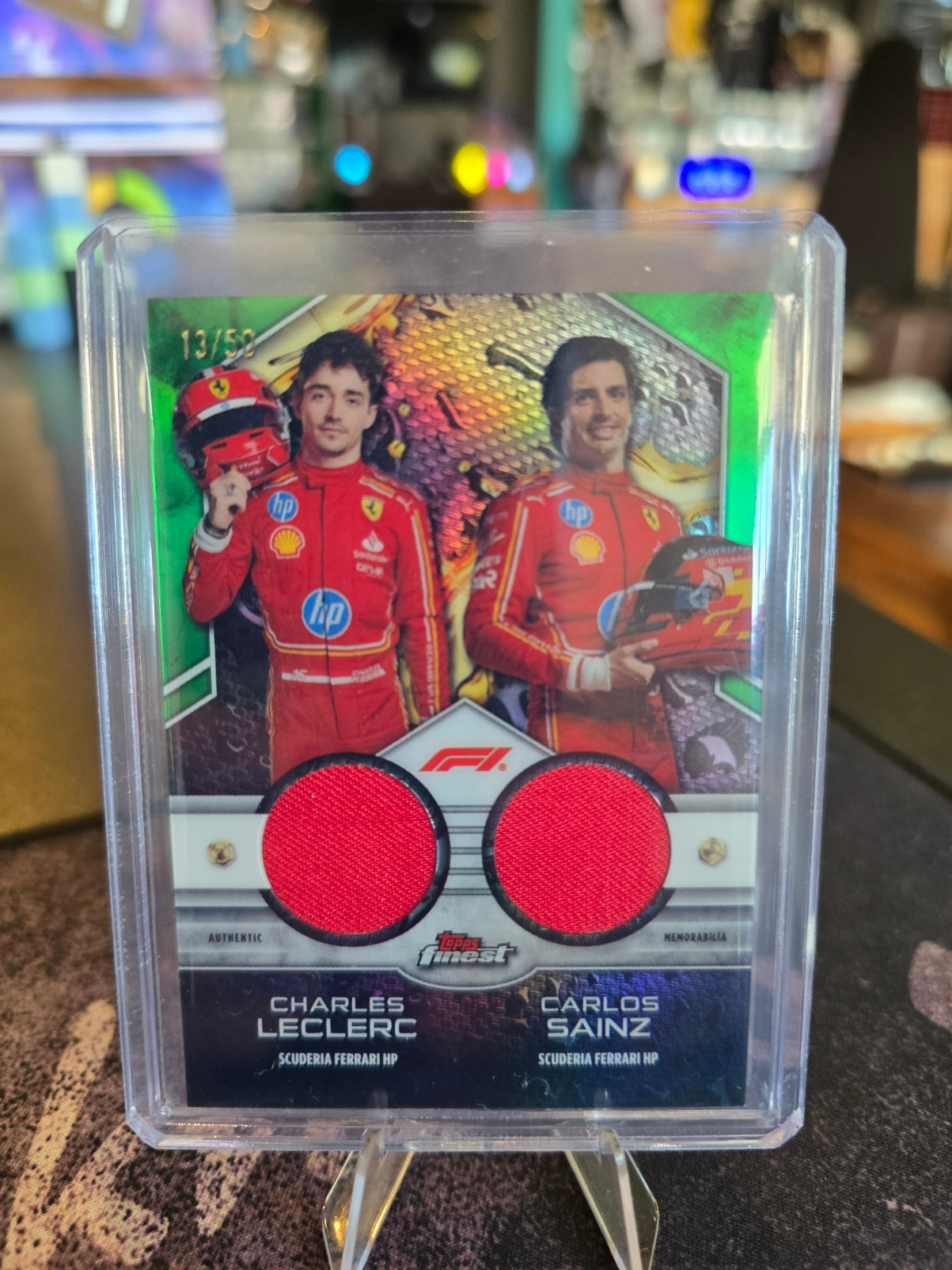 Topps Finest Formula 1 2024 - Charles Leclerc, Carlos Sainz FDR-SF - Finest Duos Relics 13/50