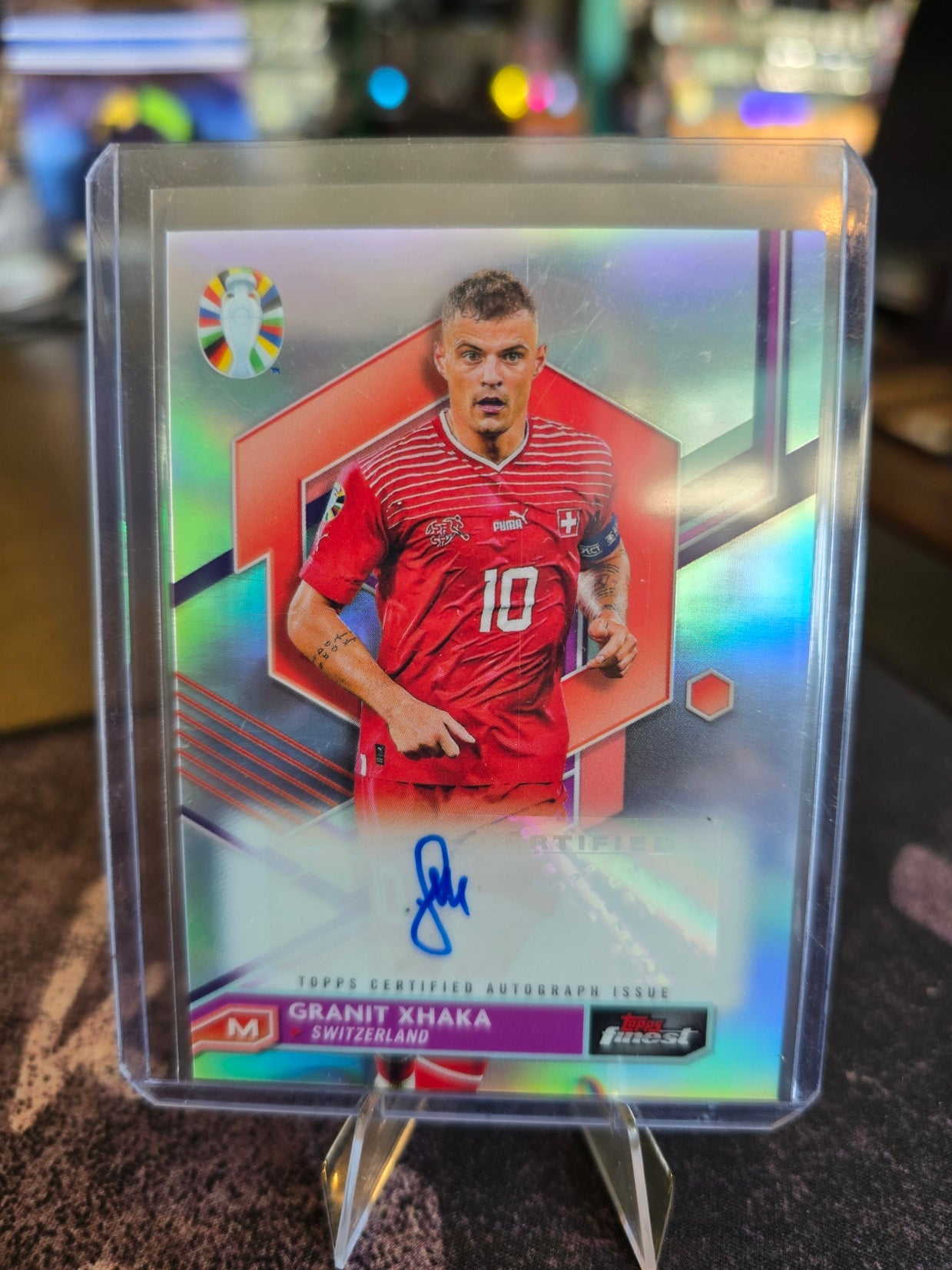 Topps Finest Road To UEFA EURO 2024 - Granit Xhaka BCA-GX - Switzerland - Finest Auto