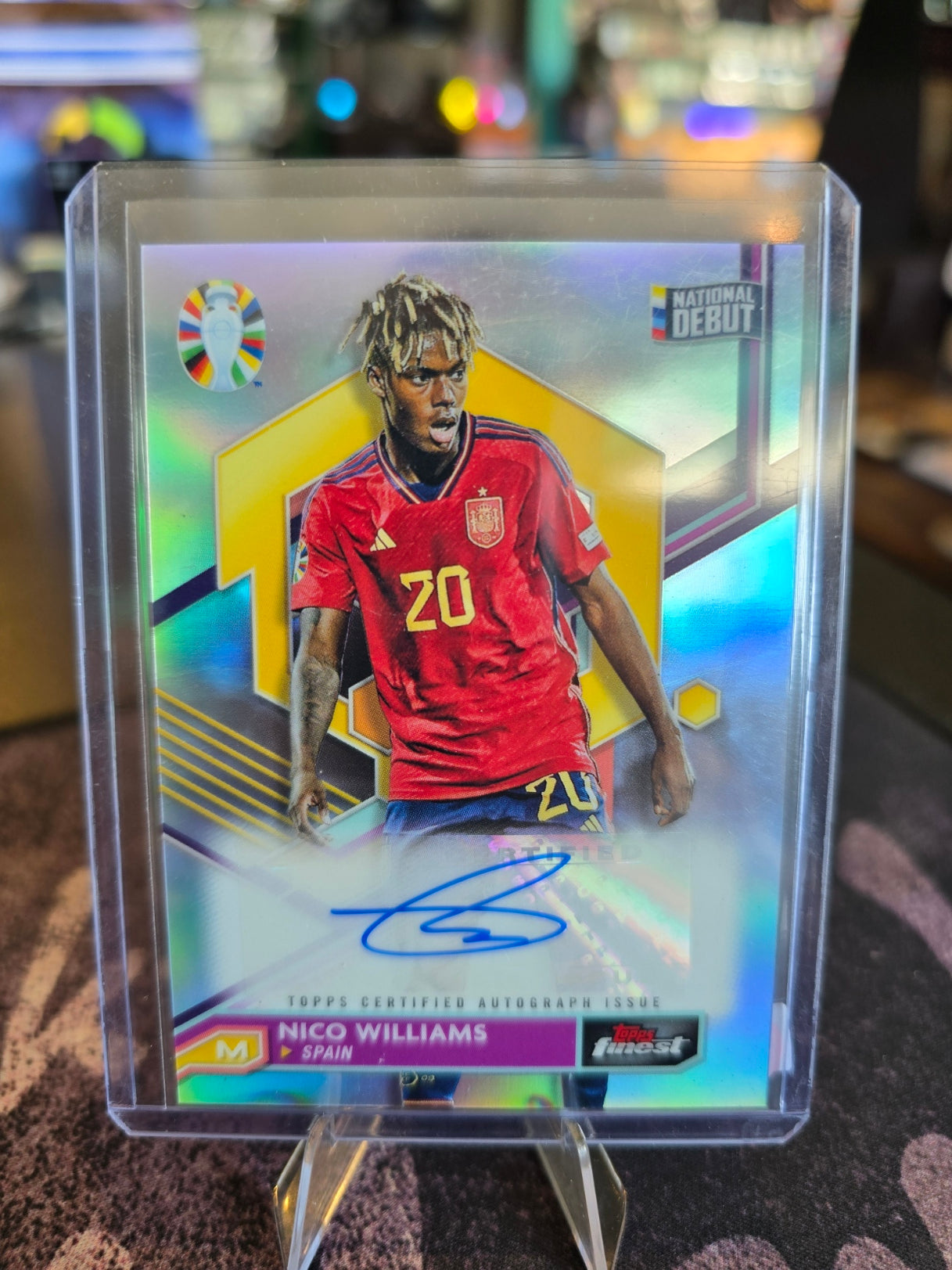 Topps Finest Road To UEFA EURO 2024 - Nico Williams National Debut BCA-NW - Spain - Finest Auto