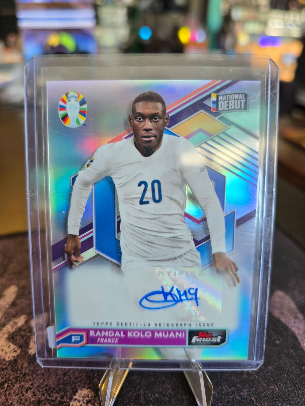 Topps Finest Road To UEFA EURO 2024 - Randal Kolo Muani National Debut BCA-KM - France - Finest Auto