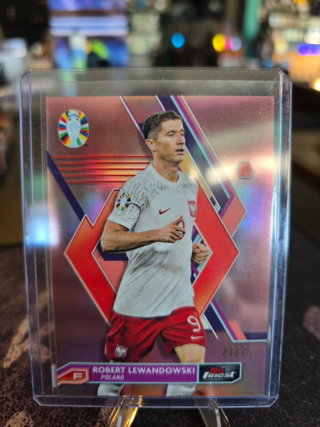 Topps Finest Road To UEFA EURO 2024 - Robert Lewandowski 59 - Poland - 27/75