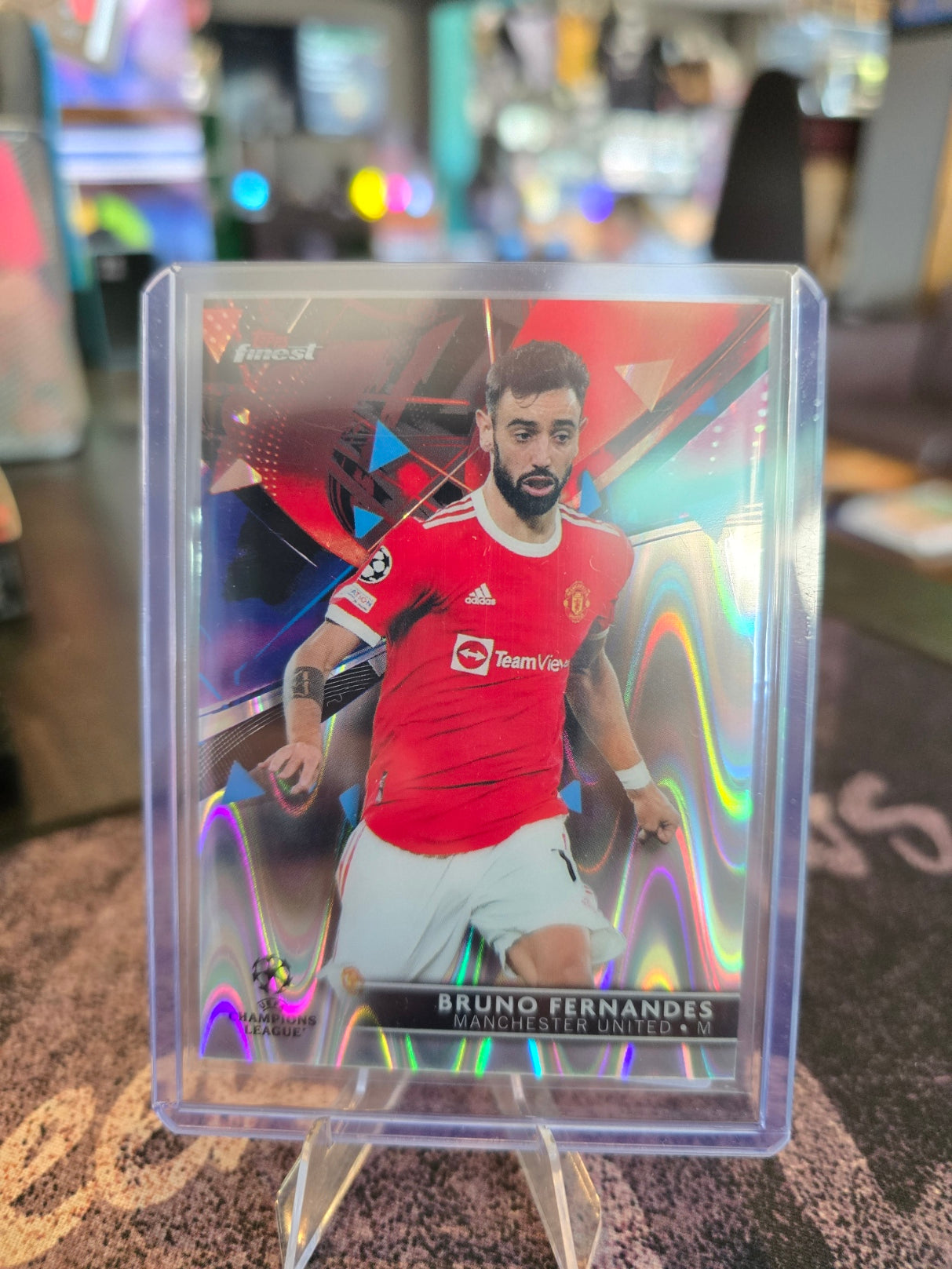 Topps Finest UCL 2021-22 - Bruno Fernandes 66 - Manchester United - 099/199