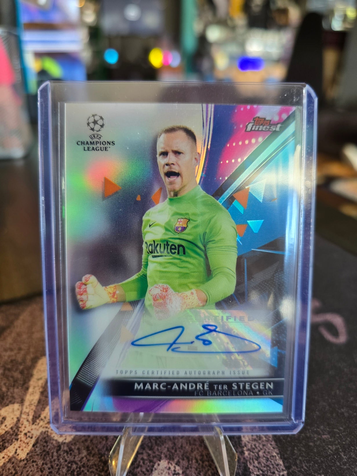 Topps Finest UCL 2021-22 - Marc-Andre Ter Stegen BA-MT - FC Barcelona - Base Auto