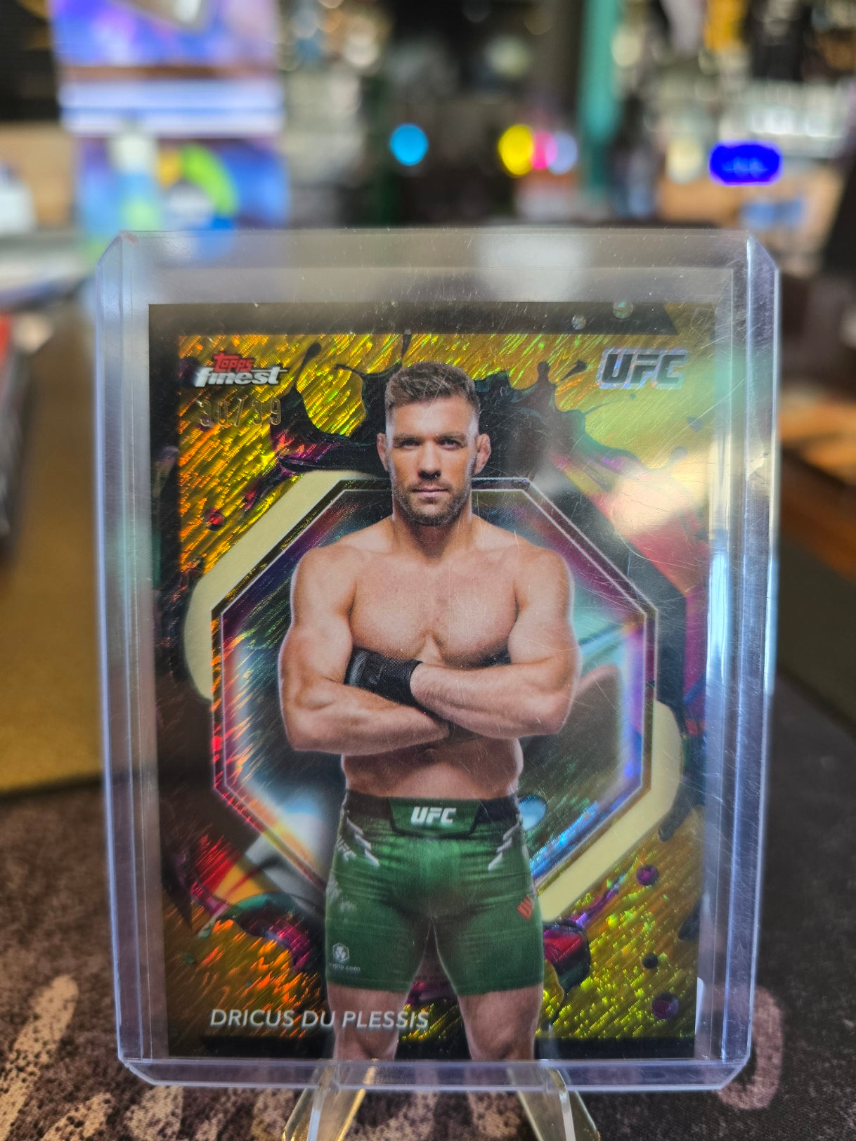 Topps Finest UFC 2024 - Dricus Du Plessis 280 Rare - Gold Shimmer 30/39