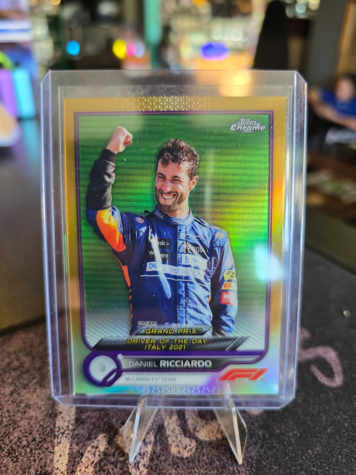 Topps Formula 1 2022 - Daniel Ricciardo (McLaren F1) - Driver of the day Italy 2021 - Gold Refractor