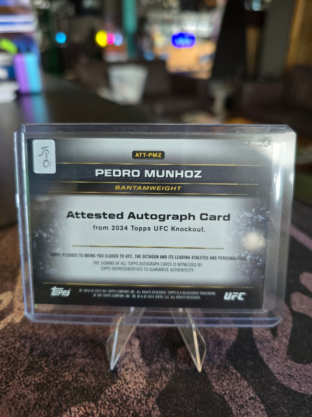 Topps Knockout UFC 2024 - Pedro Munhoz - Attested Auto