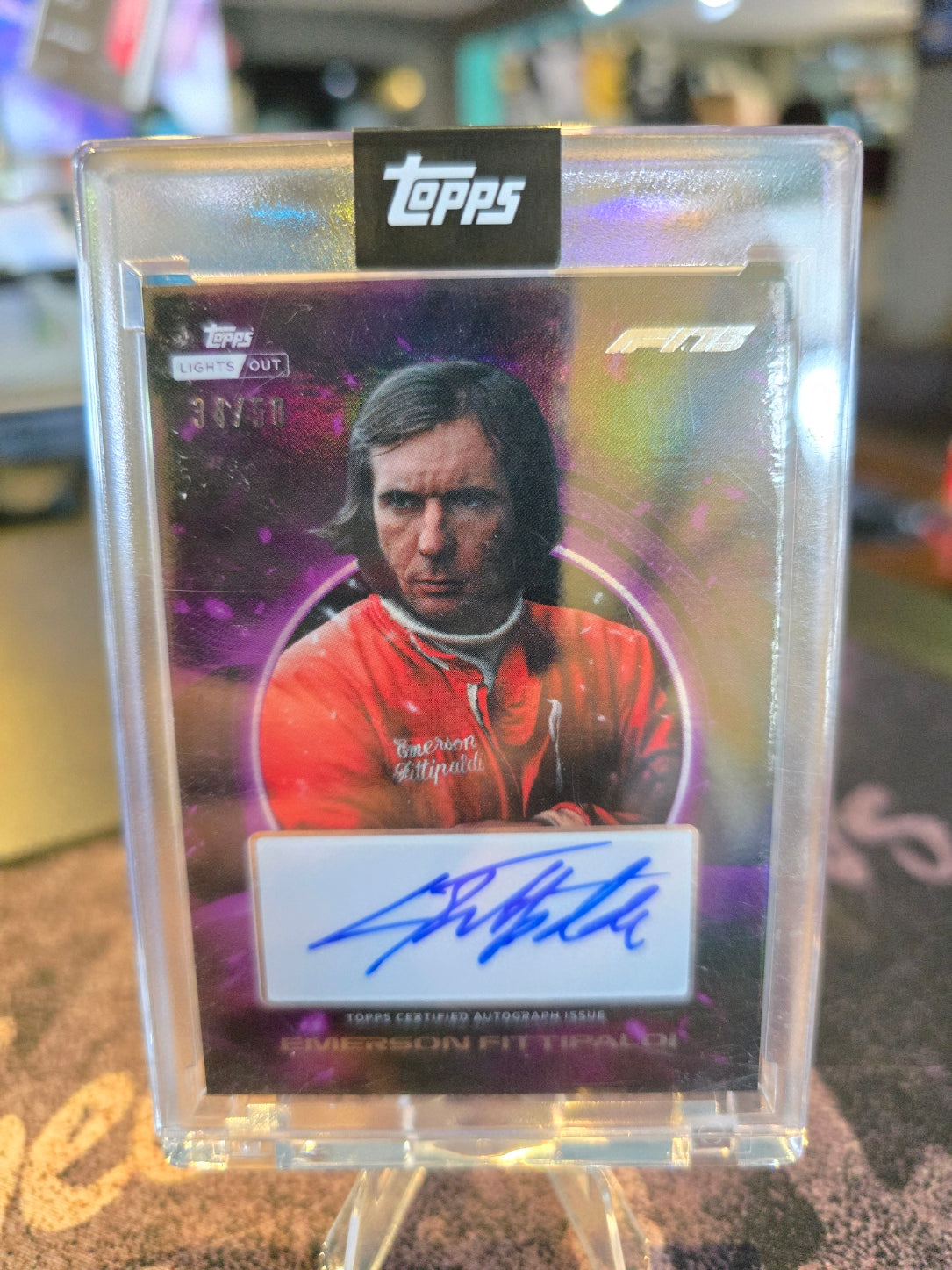 Topps Lights Out - Emerson Fittipaldi - Auto 34/50