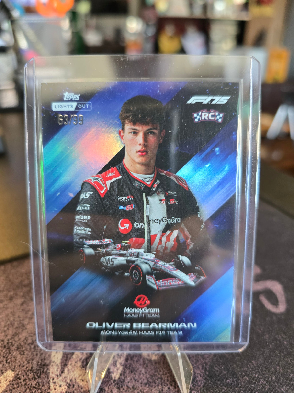 Topps Lights Out 2025 Formula 1 - Oliver Bearman RC - Rookie - 63/99