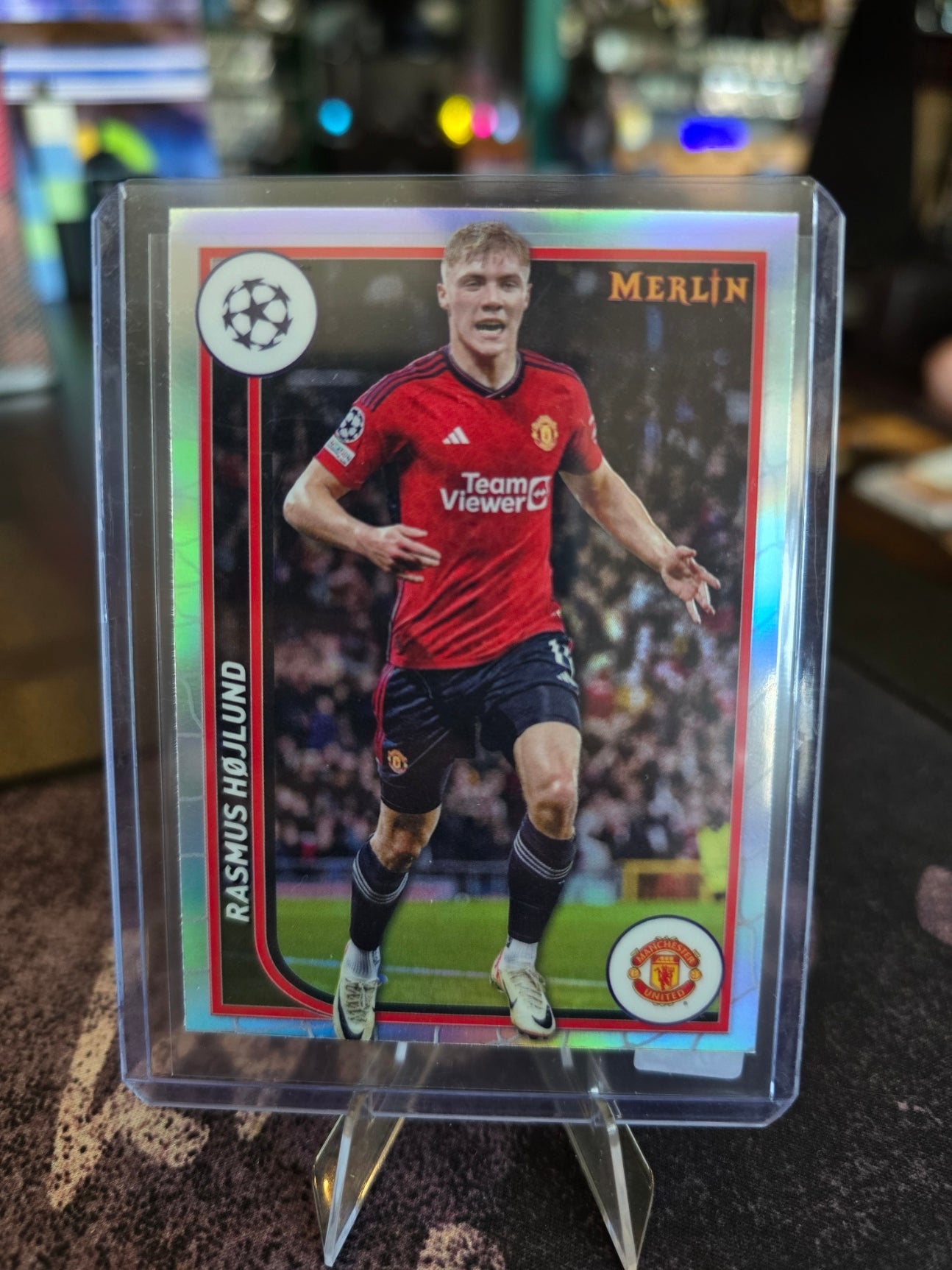 Topps Merlin UCL 2023-24 - Rasmus Hojlund 81 - Manchester United - Refractor