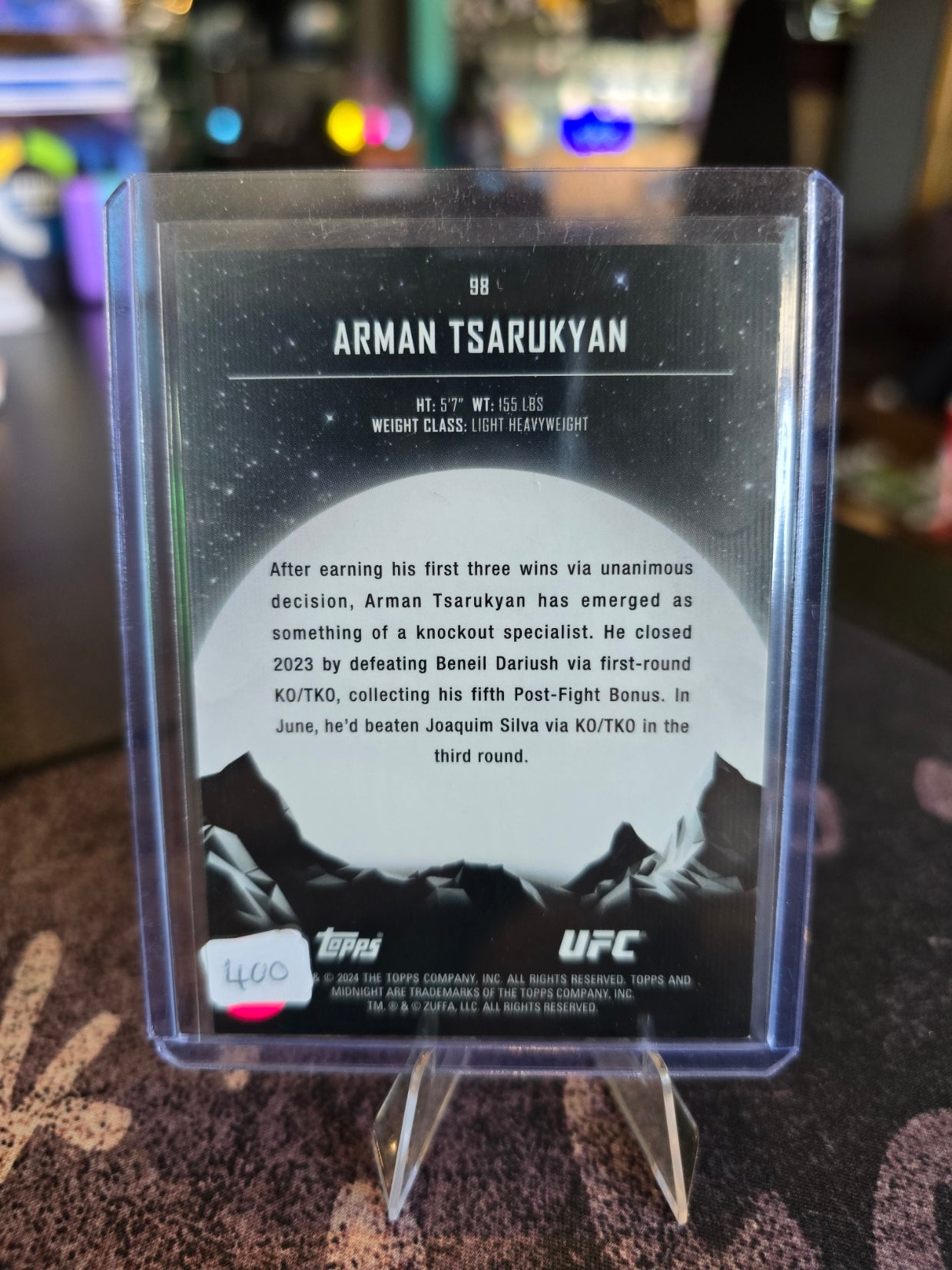 Topps Midnight UFC 2024 - Arman Tsarukyan 38/75