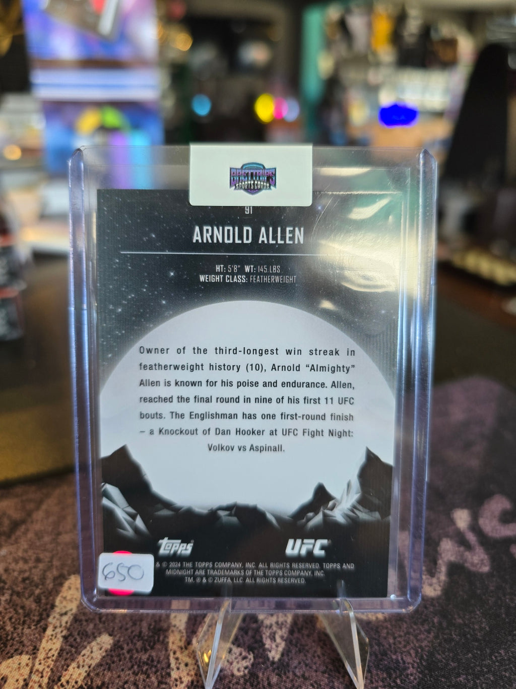Topps Midnight UFC 2024 - Arnold Allen 11/12
