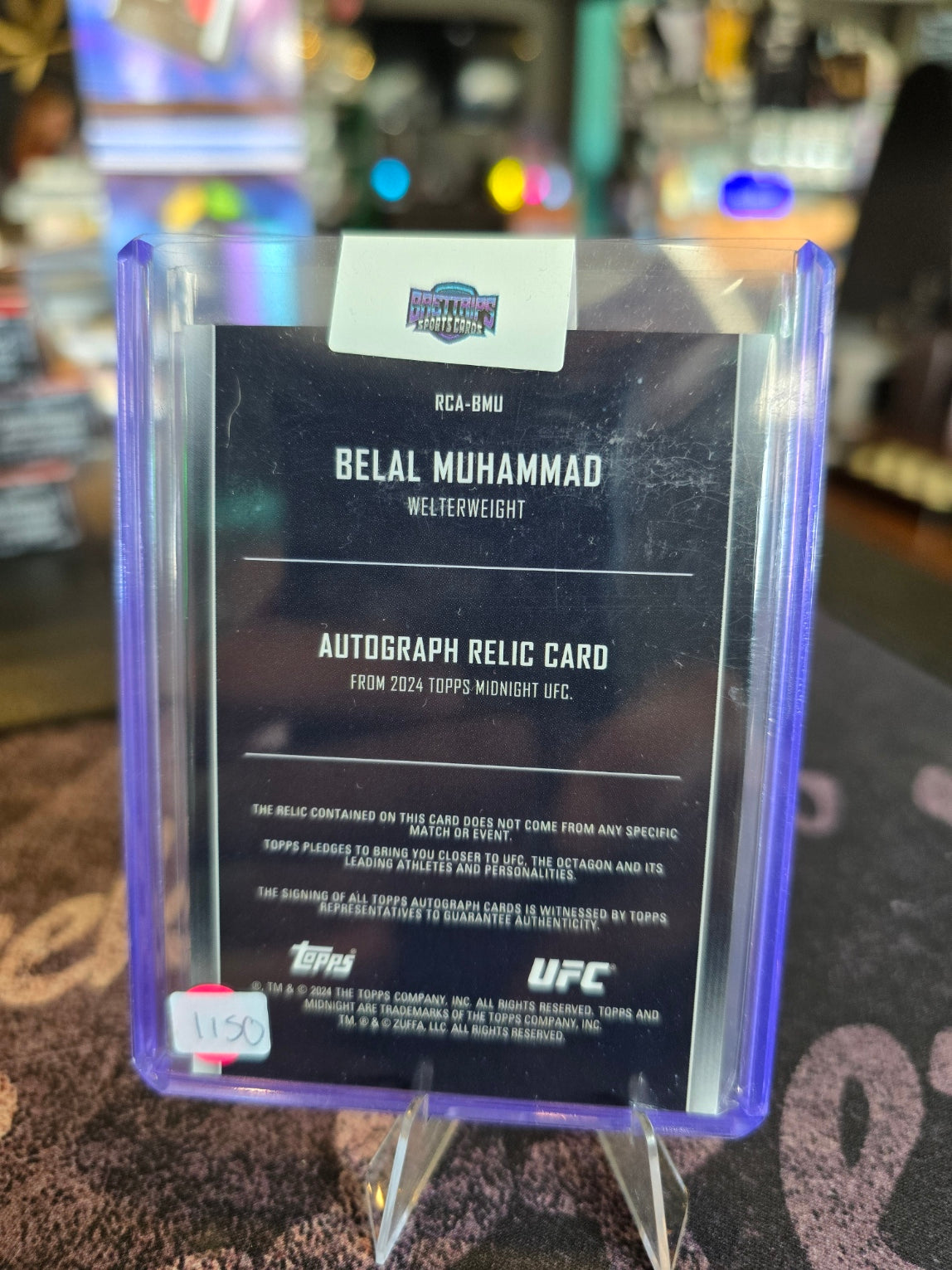 Topps Midnight UFC 2024 - Belal Muhammad - Relic Auto 08/25
