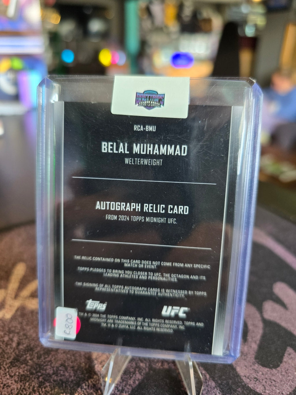 Topps Midnight UFC 2024 - Belal Muhammad - Relic Auto