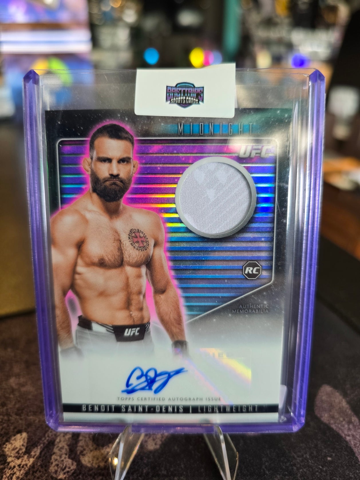Topps Midnight UFC 2024 - Bendit Saint-Denis RC Rookie - Relic Auto