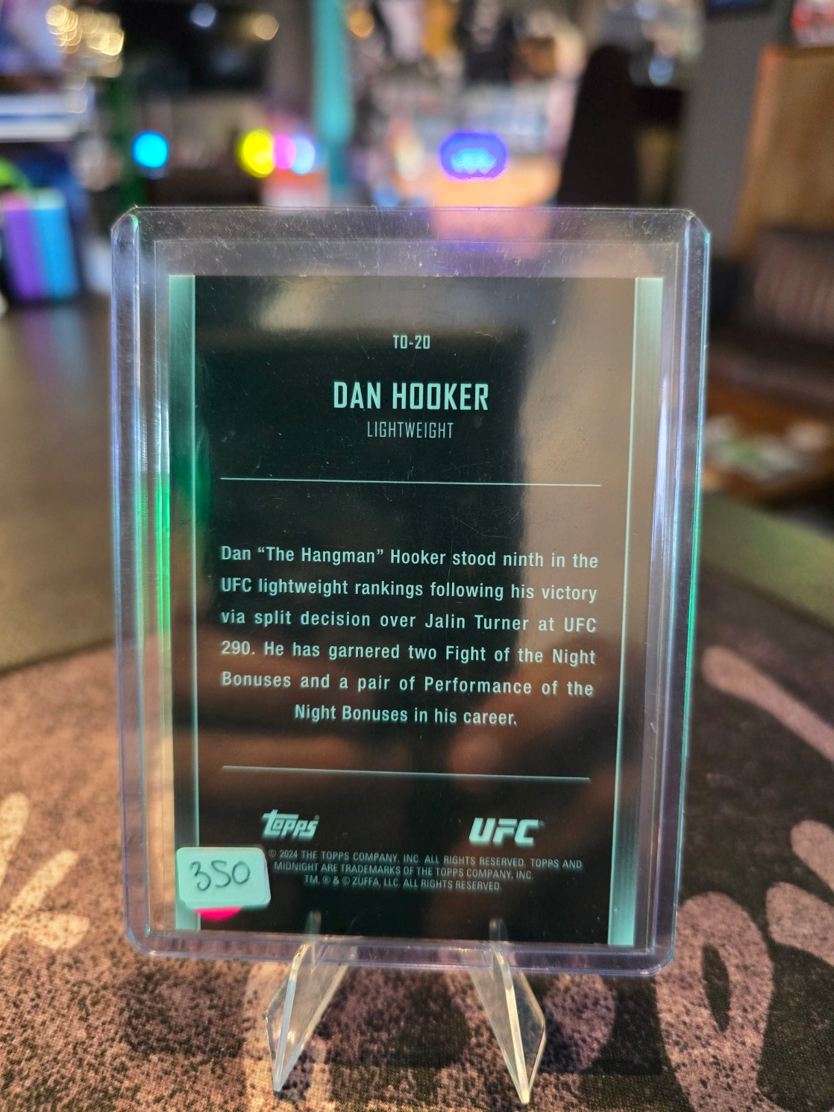 Topps Midnight UFC 2024 - Dan Hooker - The One and Only Moonbeam